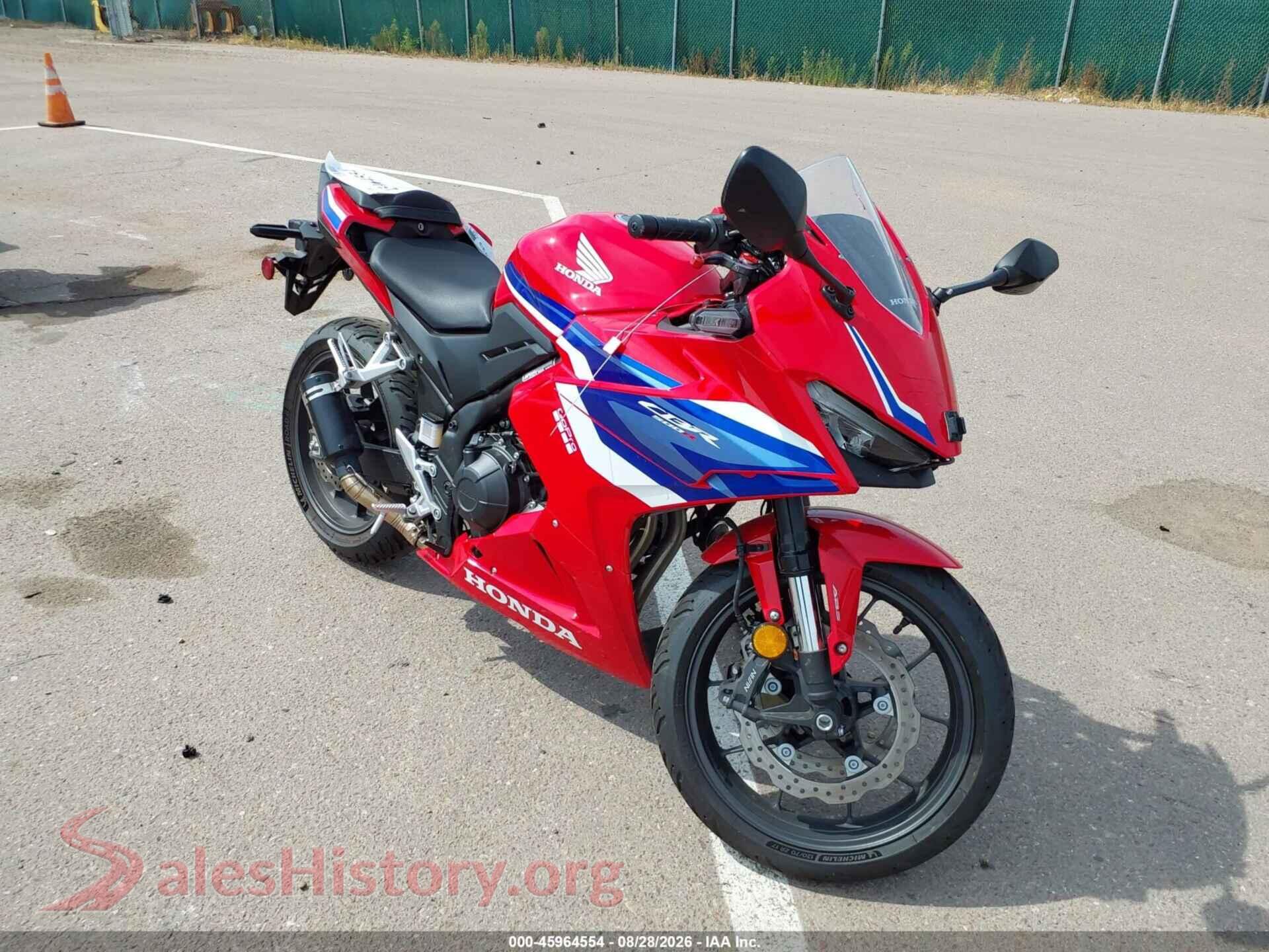 2025 HONDA CBR500 — VIN MLHPC7058S5102322