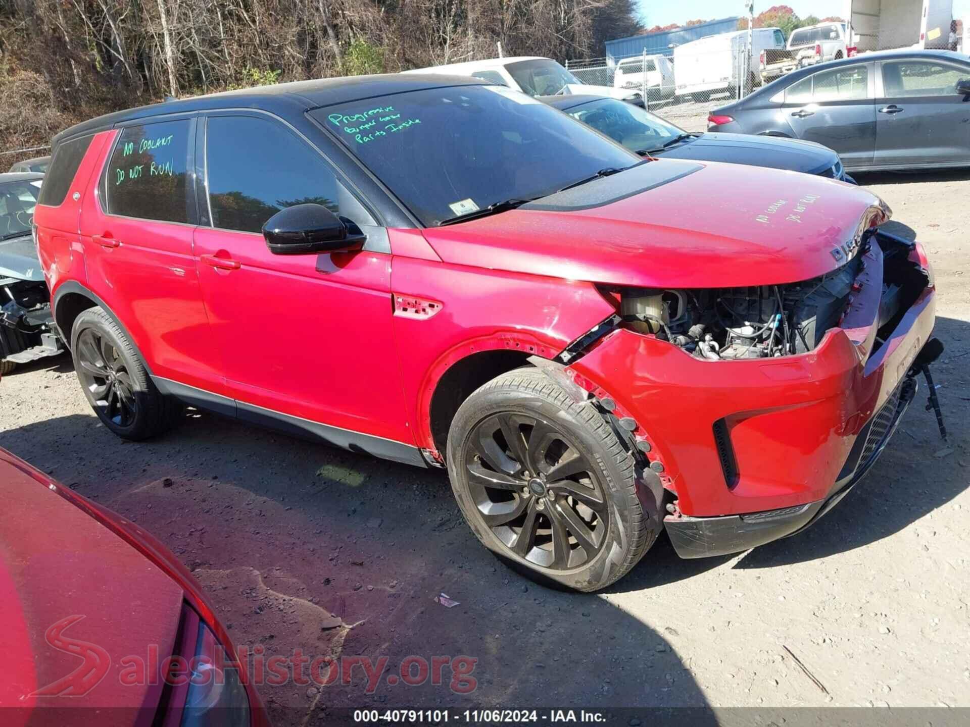 2020 LAND ROVER DISCOVERY SPORT — VIN SALCP2FX4LH847465