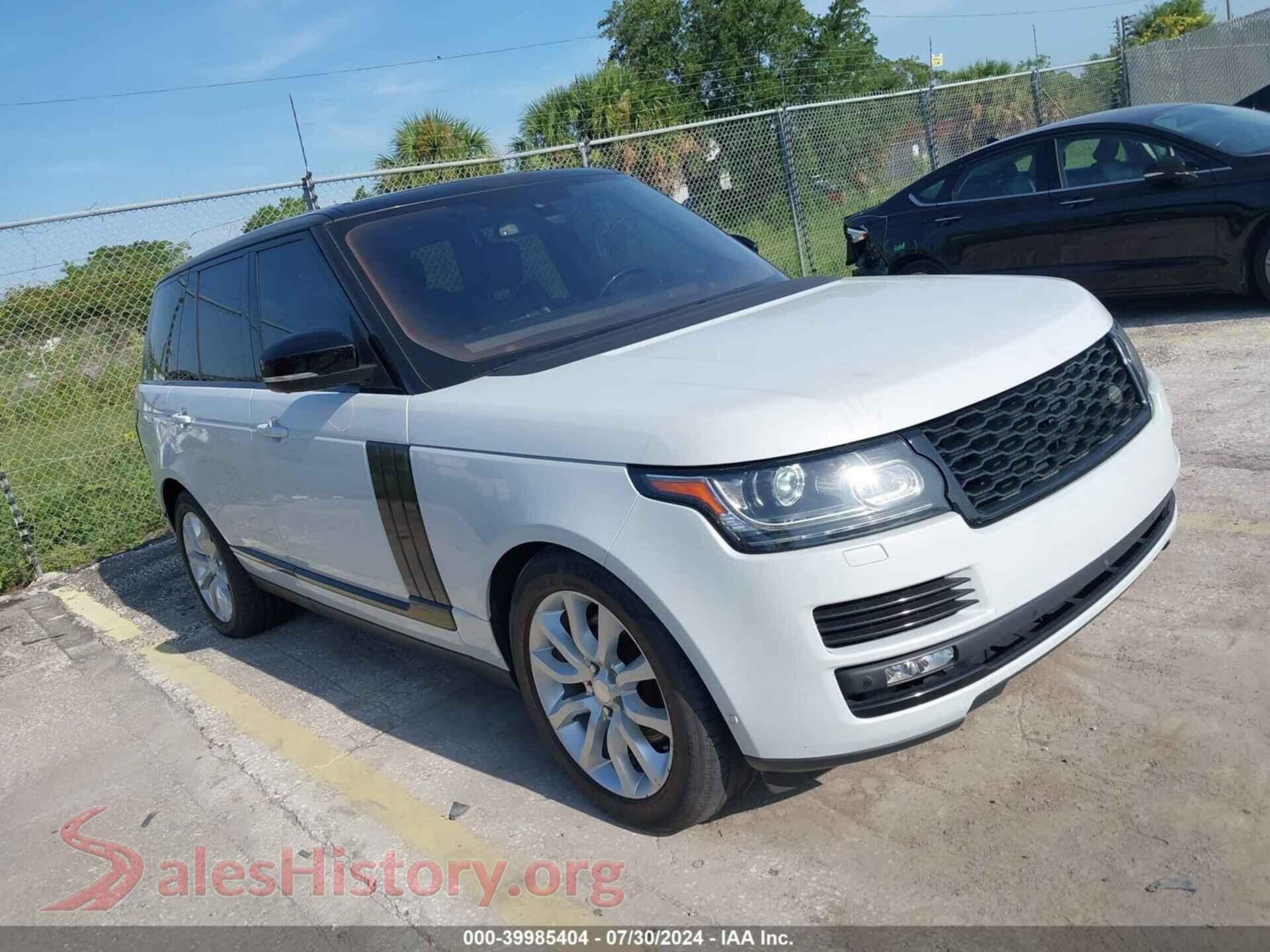 2016 LAND ROVER RANGE ROVER — VIN SALGS2KF4GA264311