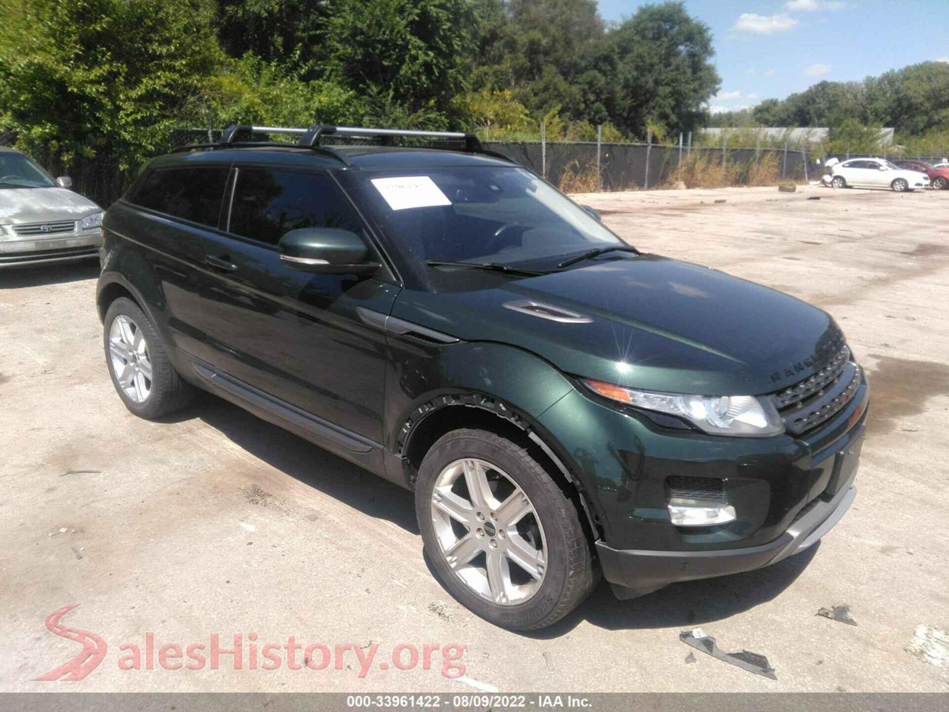 2012 LAND ROVER RANGE ROVER EVOQUE — VIN SALVP1BG5CH611979