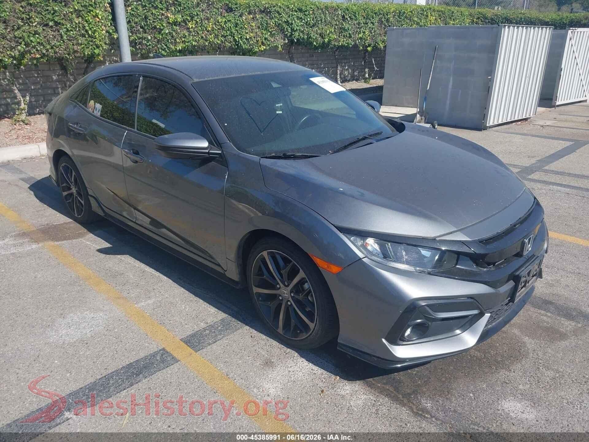 2021 HONDA CIVIC — VIN SHHFK7H45MU418970