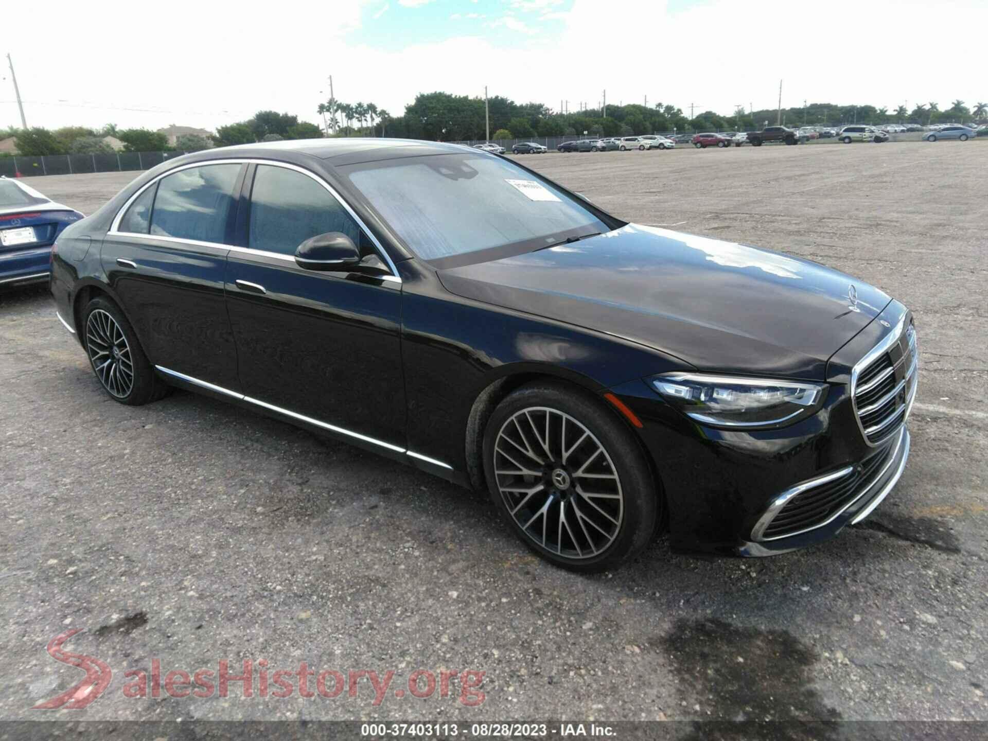 2022 MERCEDES-BENZ S 500 — VIN W1K6G6DB6NA071263