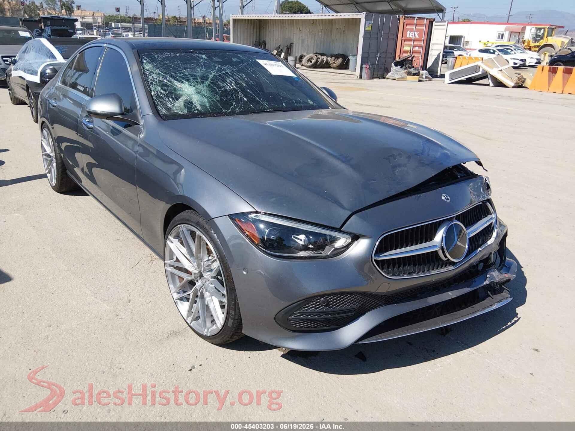 2022 MERCEDES-BENZ C 300 — VIN W1KAF4GB2NR041143