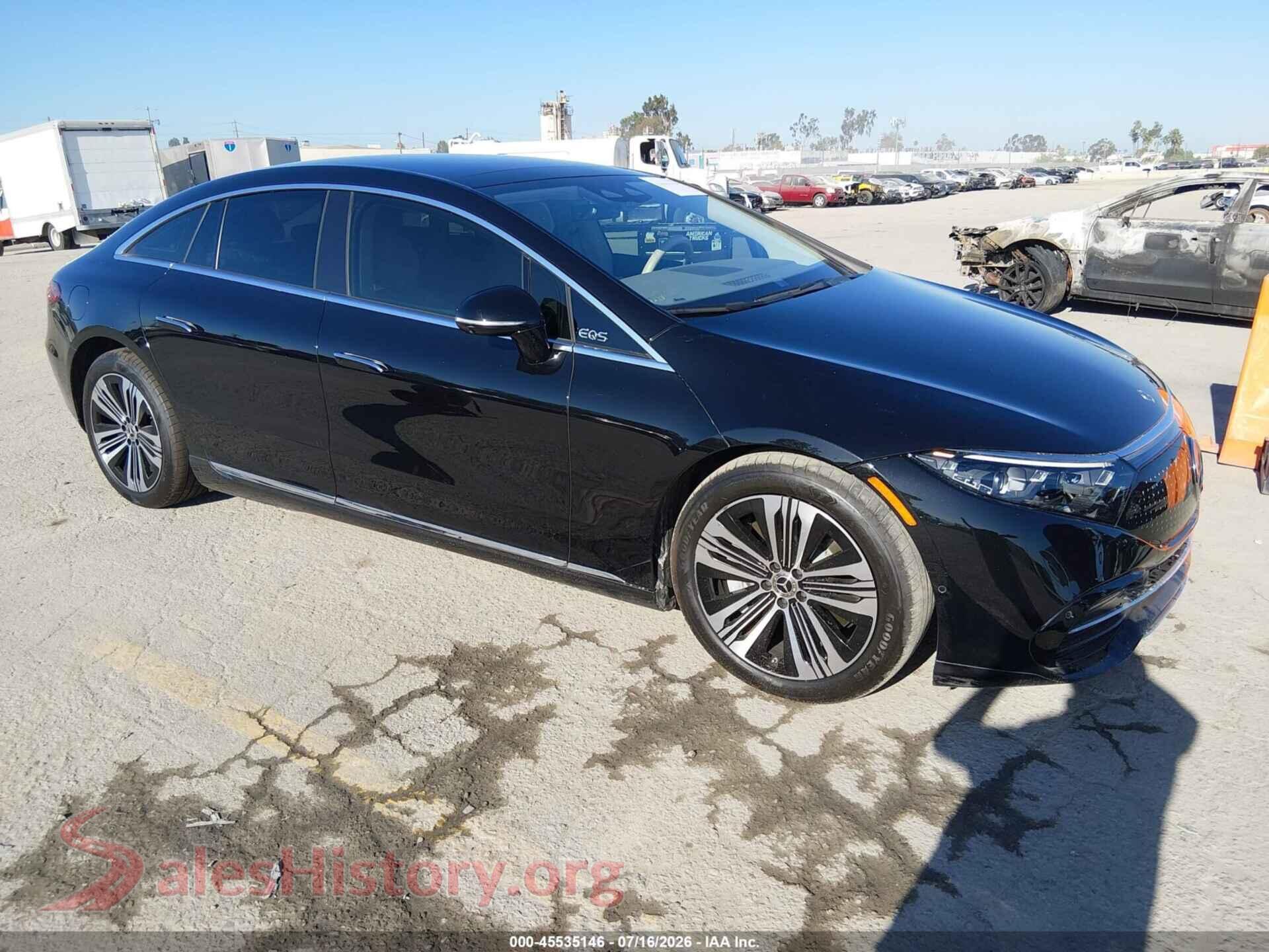 2022 MERCEDES-BENZ EQS 450+ — VIN W1KCG2DB8NA016406