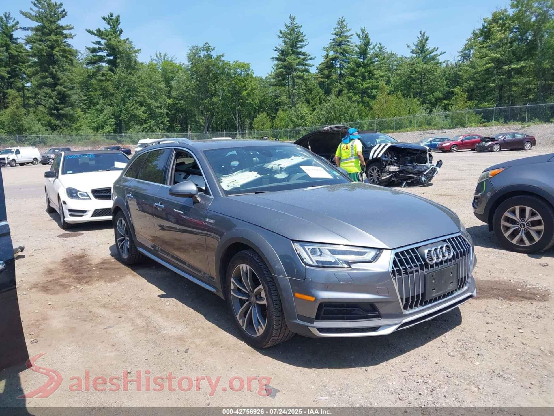 2019 AUDI A4 ALLROAD — VIN WA18NAF41KA008572