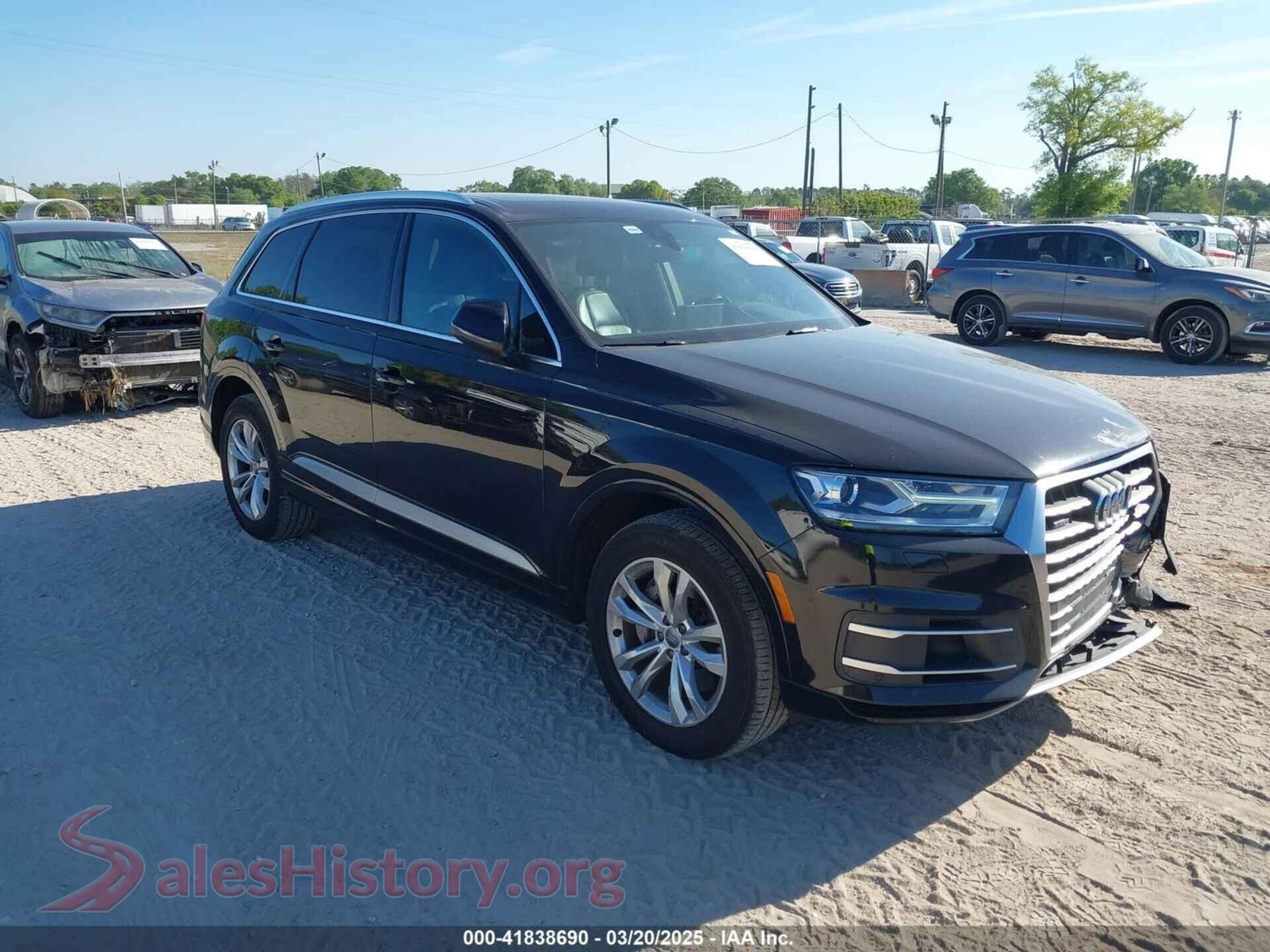 2019 AUDI Q7 — VIN WA1AAAF72KD002186