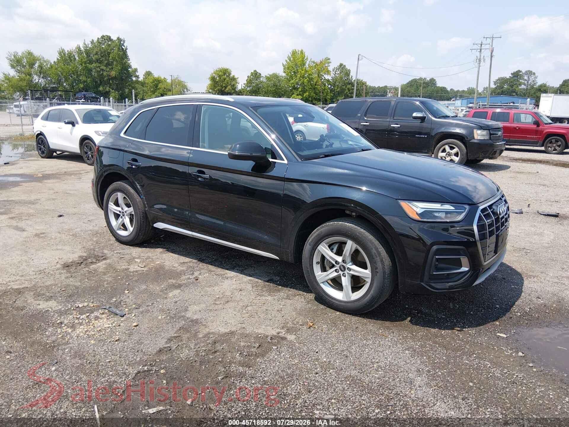 2021 AUDI Q5 — VIN WA1AAAFY0M2017888