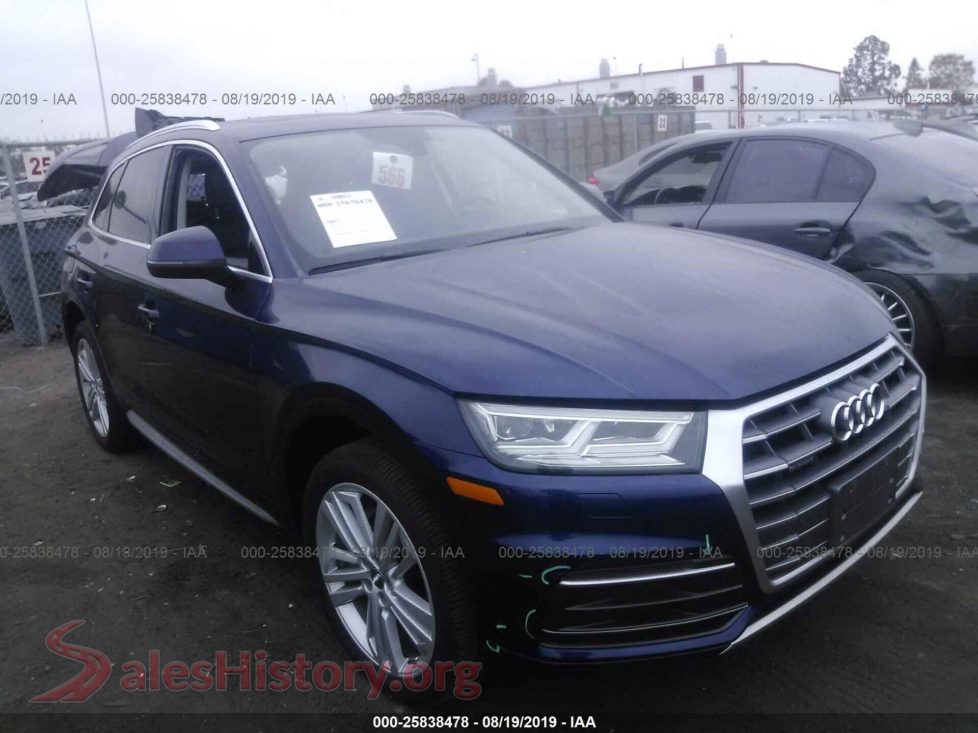 2018 AUDI Q5 — VIN WA1BNAFY7J2005726