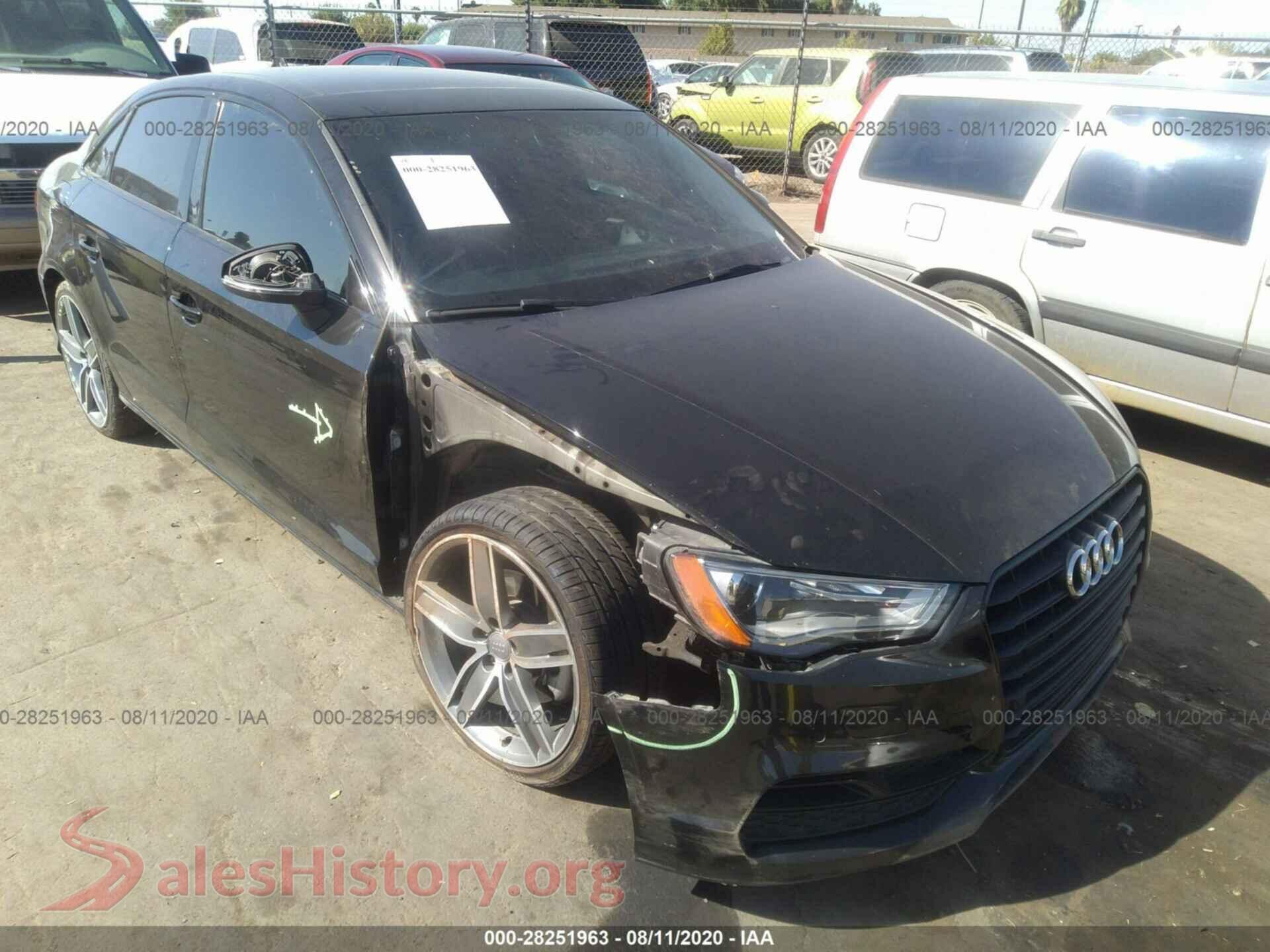 2016 AUDI A3 — VIN WAUA7GFF4G1044685