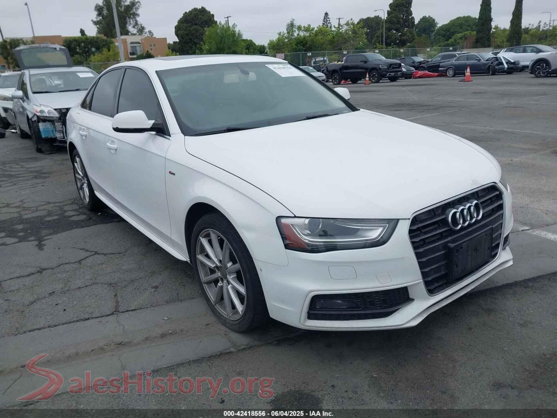 2015 AUDI A4 — VIN WAUAFAFL0FN000695