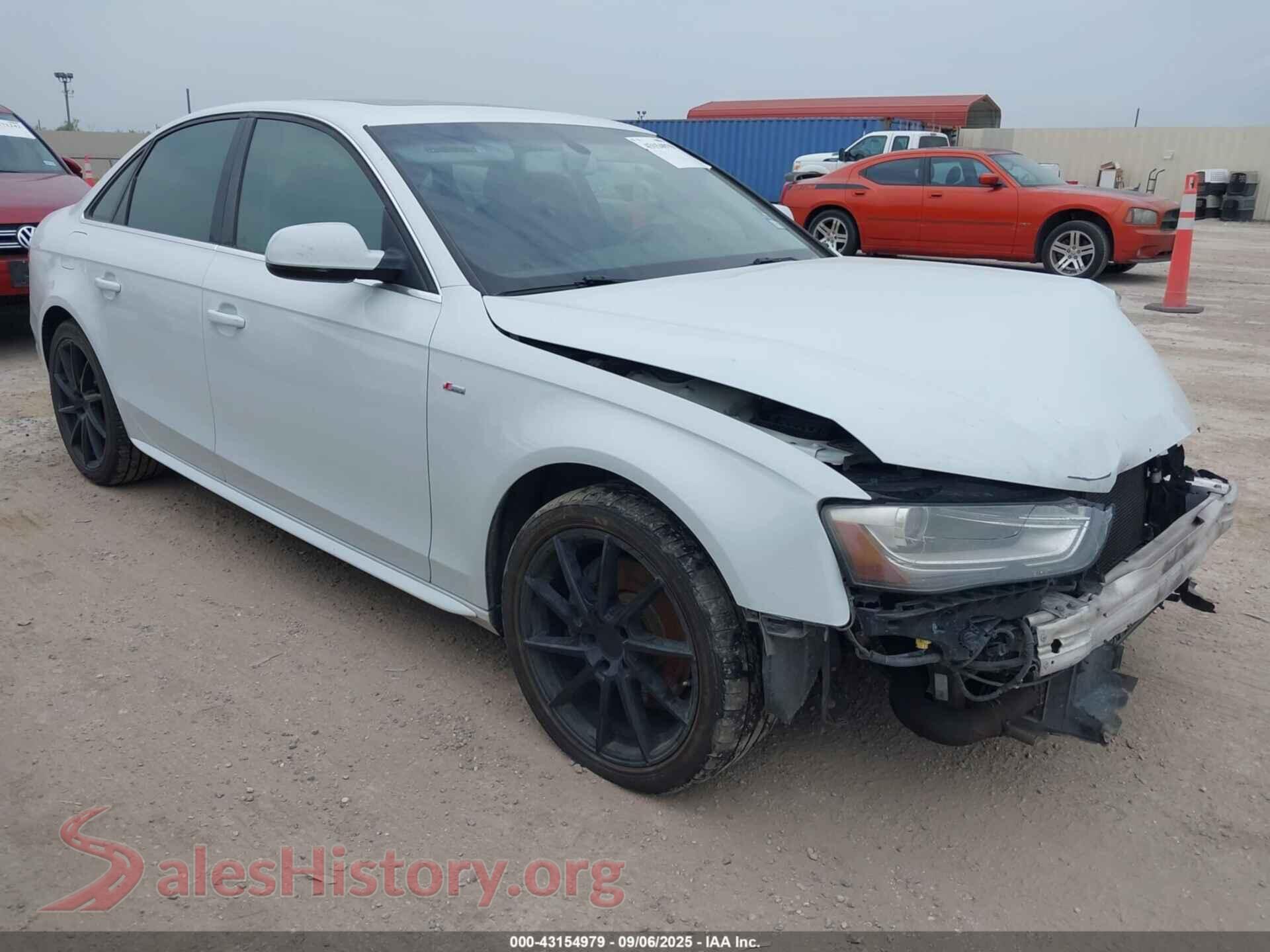 2014 AUDI A4 — VIN WAUAFAFL7EN038276