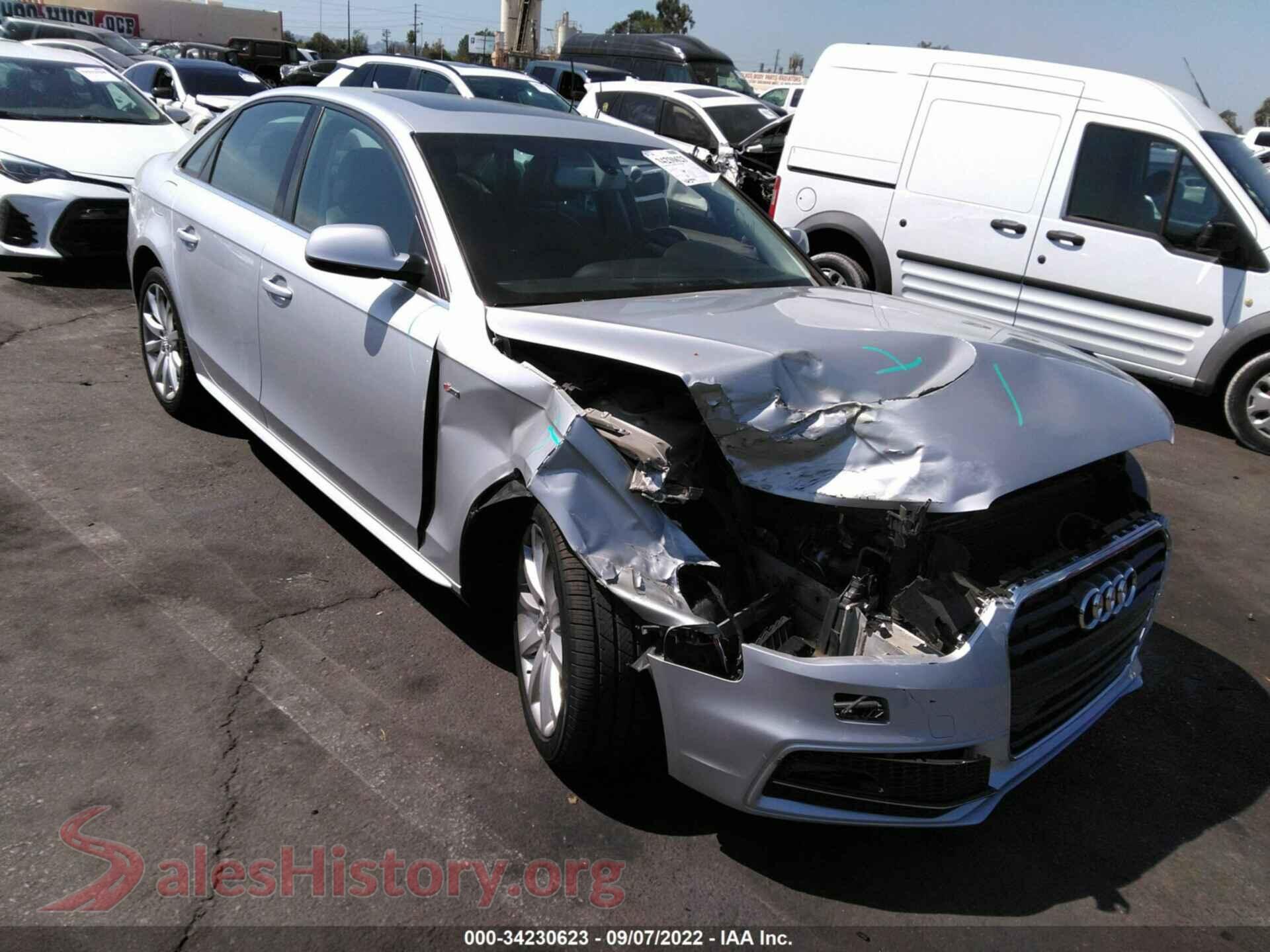 2014 AUDI A4 — VIN WAUAFAFL8EN038254