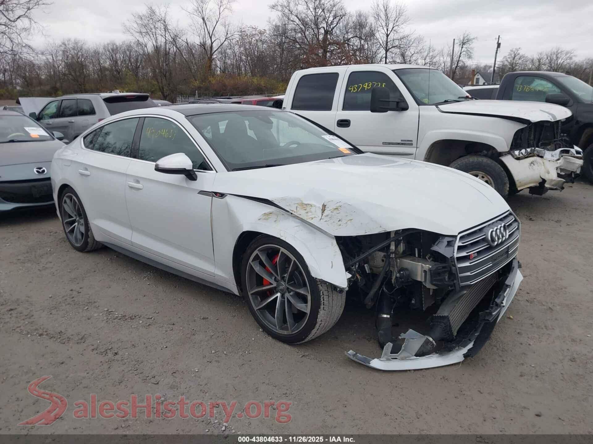 2018 AUDI S5 — VIN WAUB4CF51JA040405