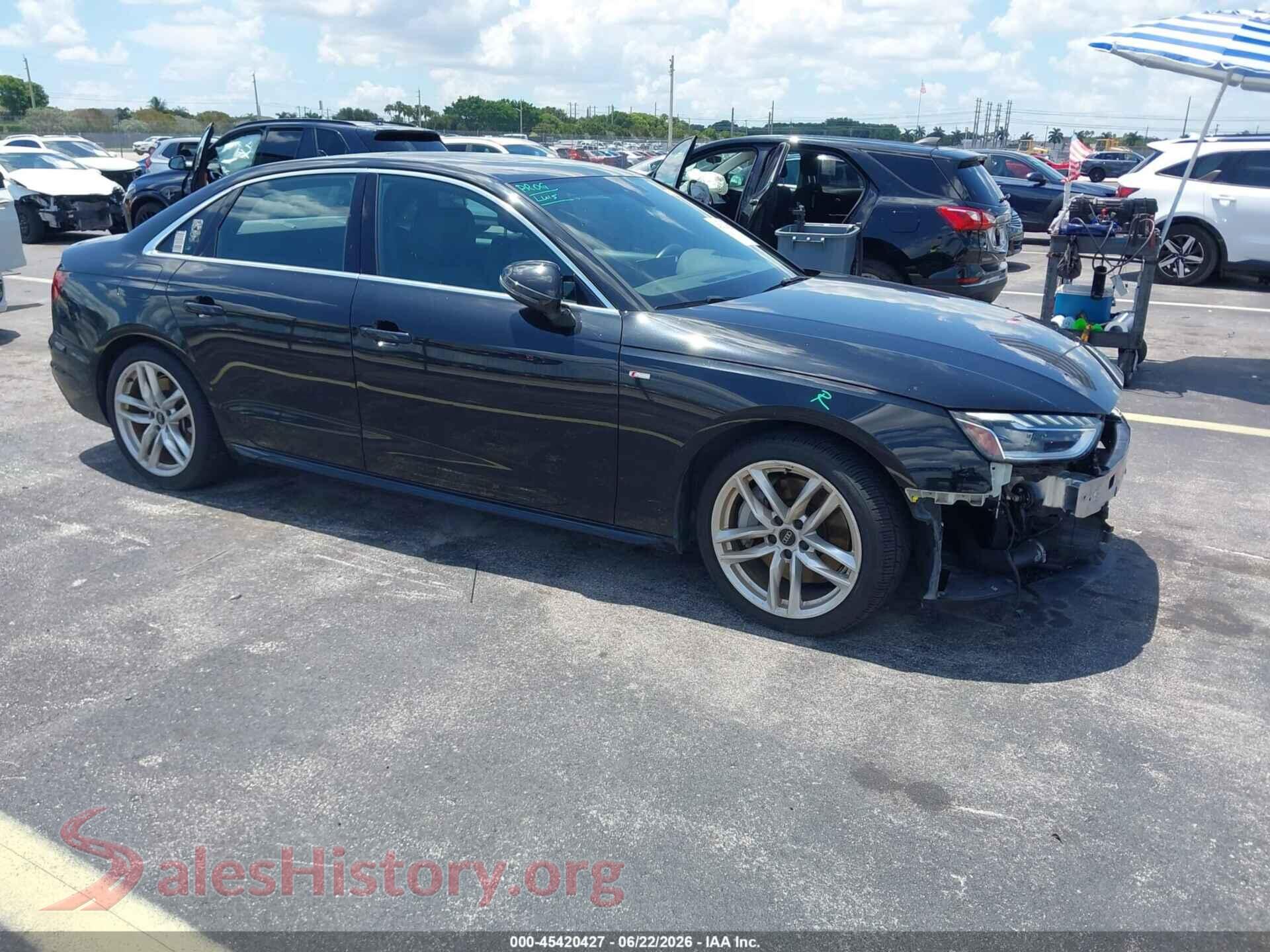 2023 AUDI A4 — VIN WAUDAAF4XPN021169
