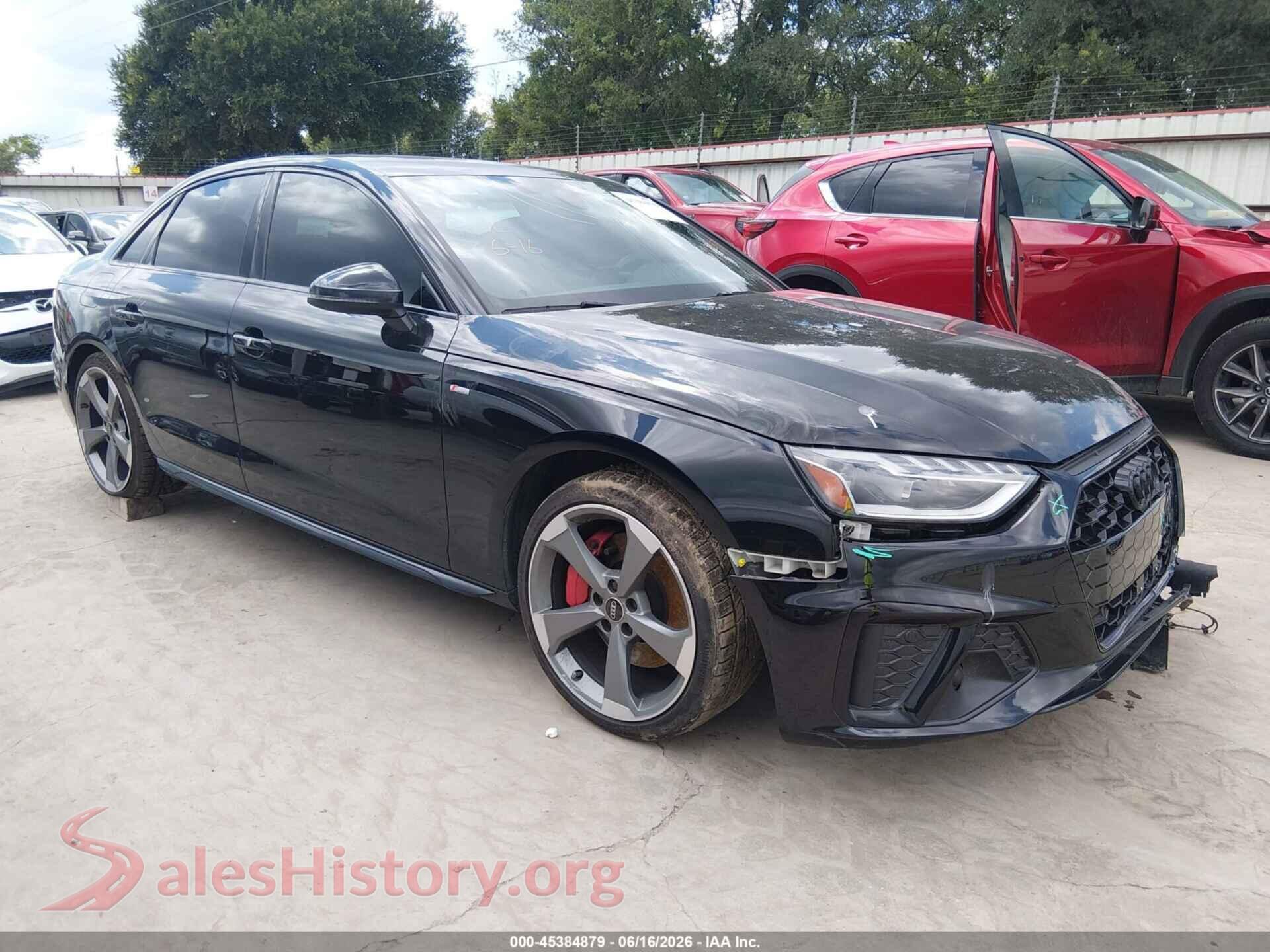 2024 AUDI A4 — VIN WAUEABF47RN001622