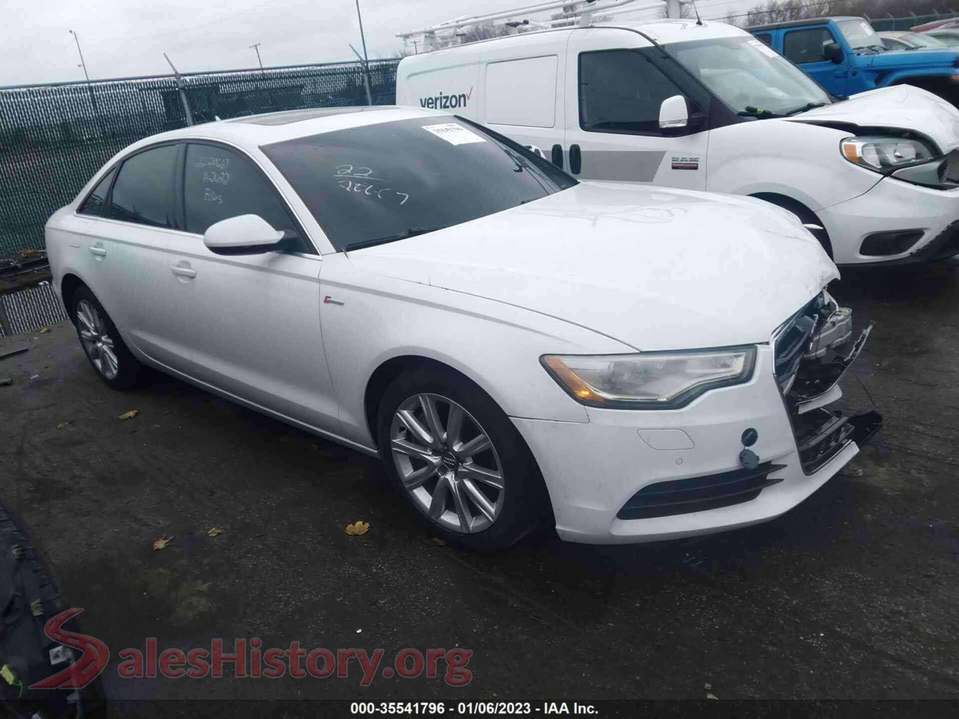 2013 AUDI A6 — VIN WAUGGAFC2DN017633