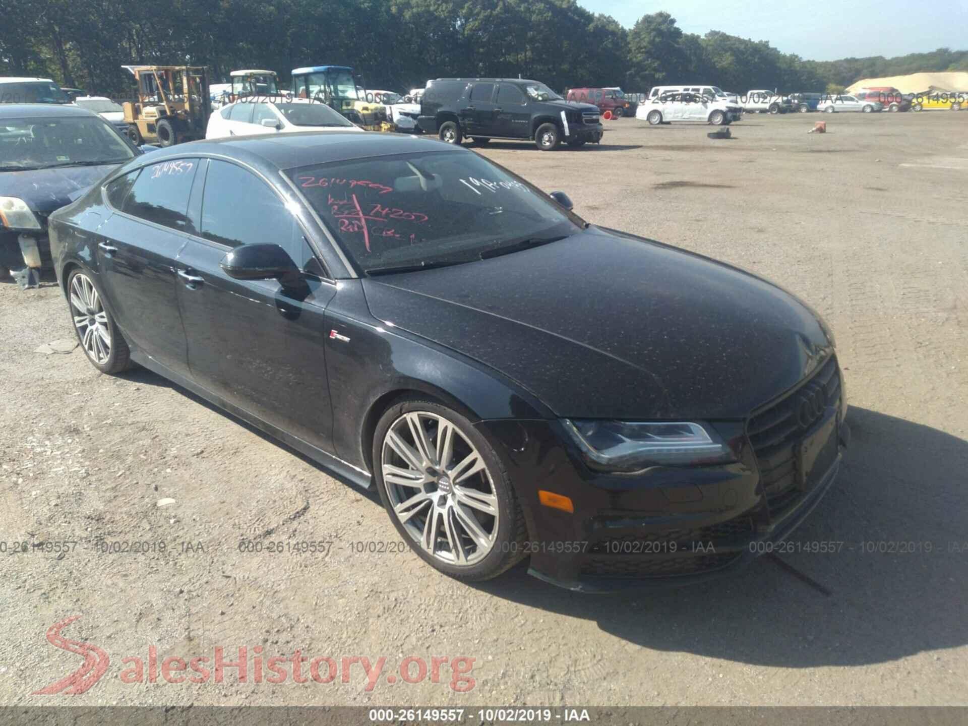 2012 AUDI A7 — VIN WAUSGAFC8CN007505