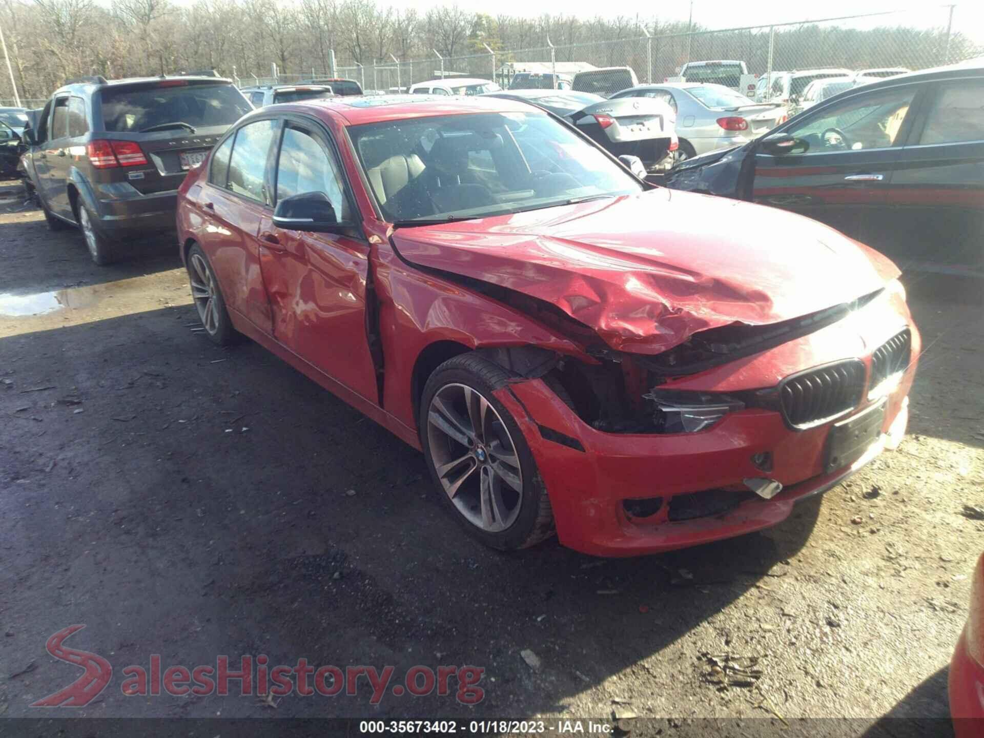 2013 BMW 3 SERIES — VIN WBA3A5G53DNP26191