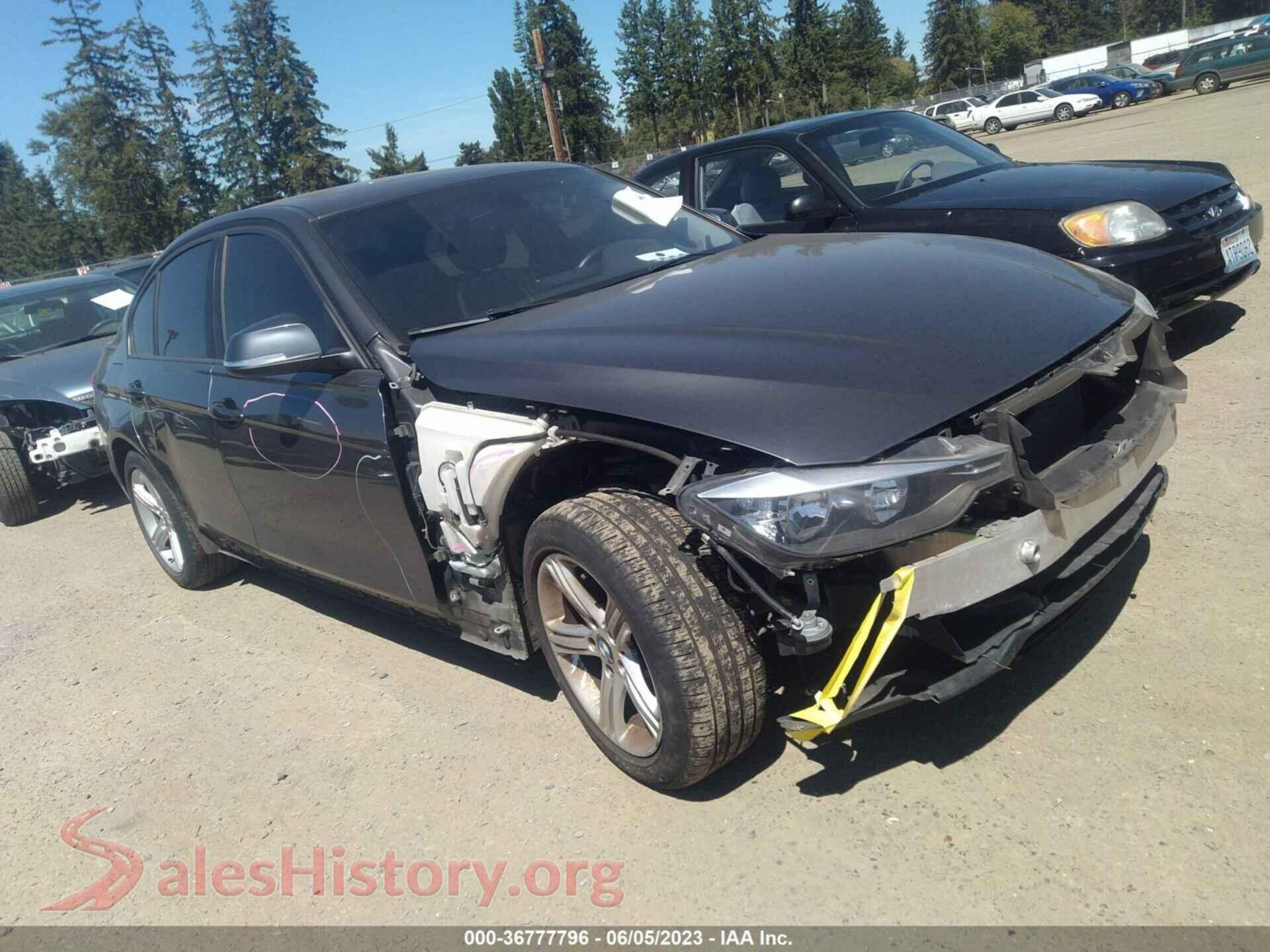 2015 BMW 3 SERIES — VIN WBA3B5C55FF961529