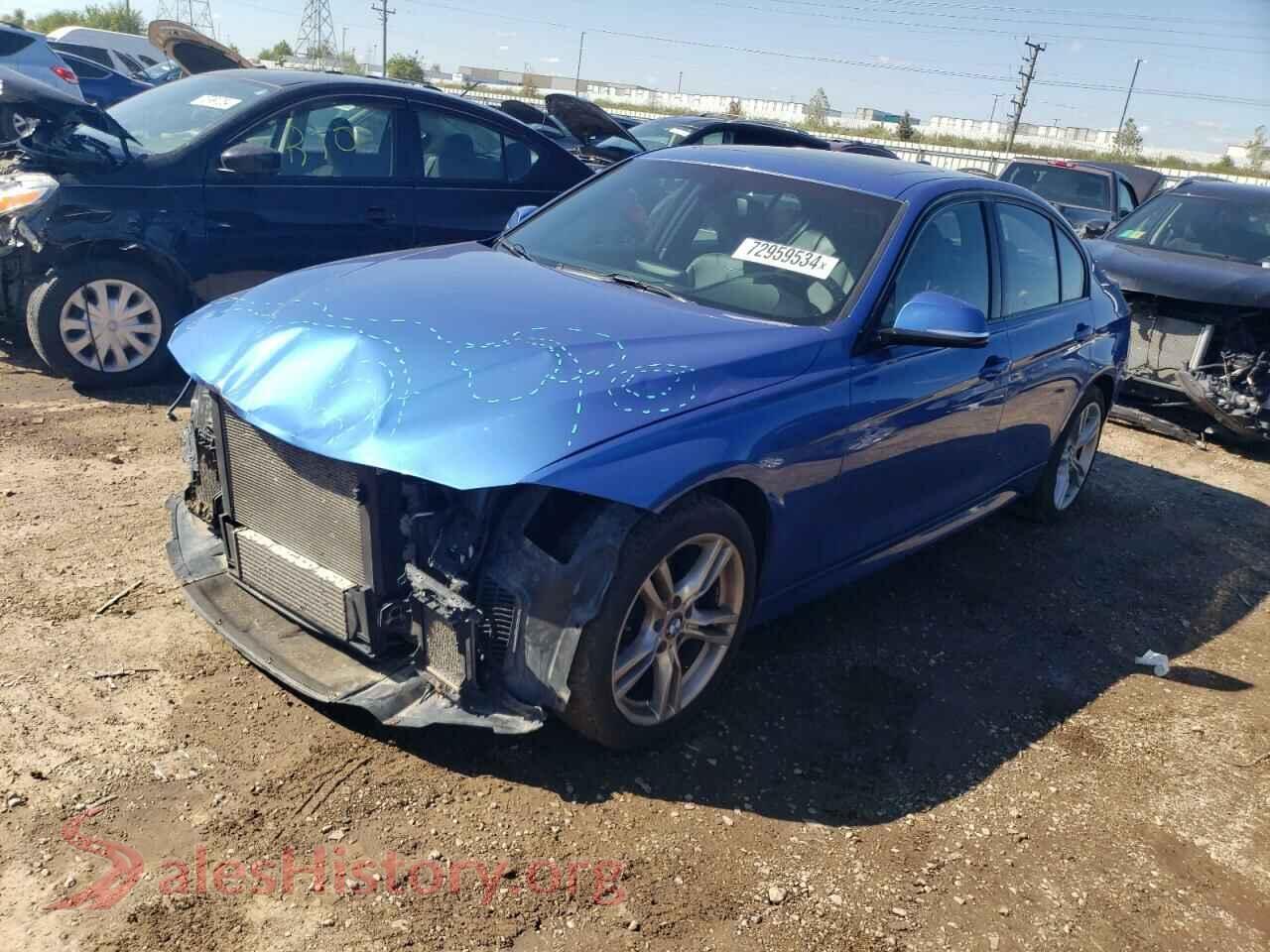 2014 BMW 3 SERIES — VIN WBA3B5C58EP652761