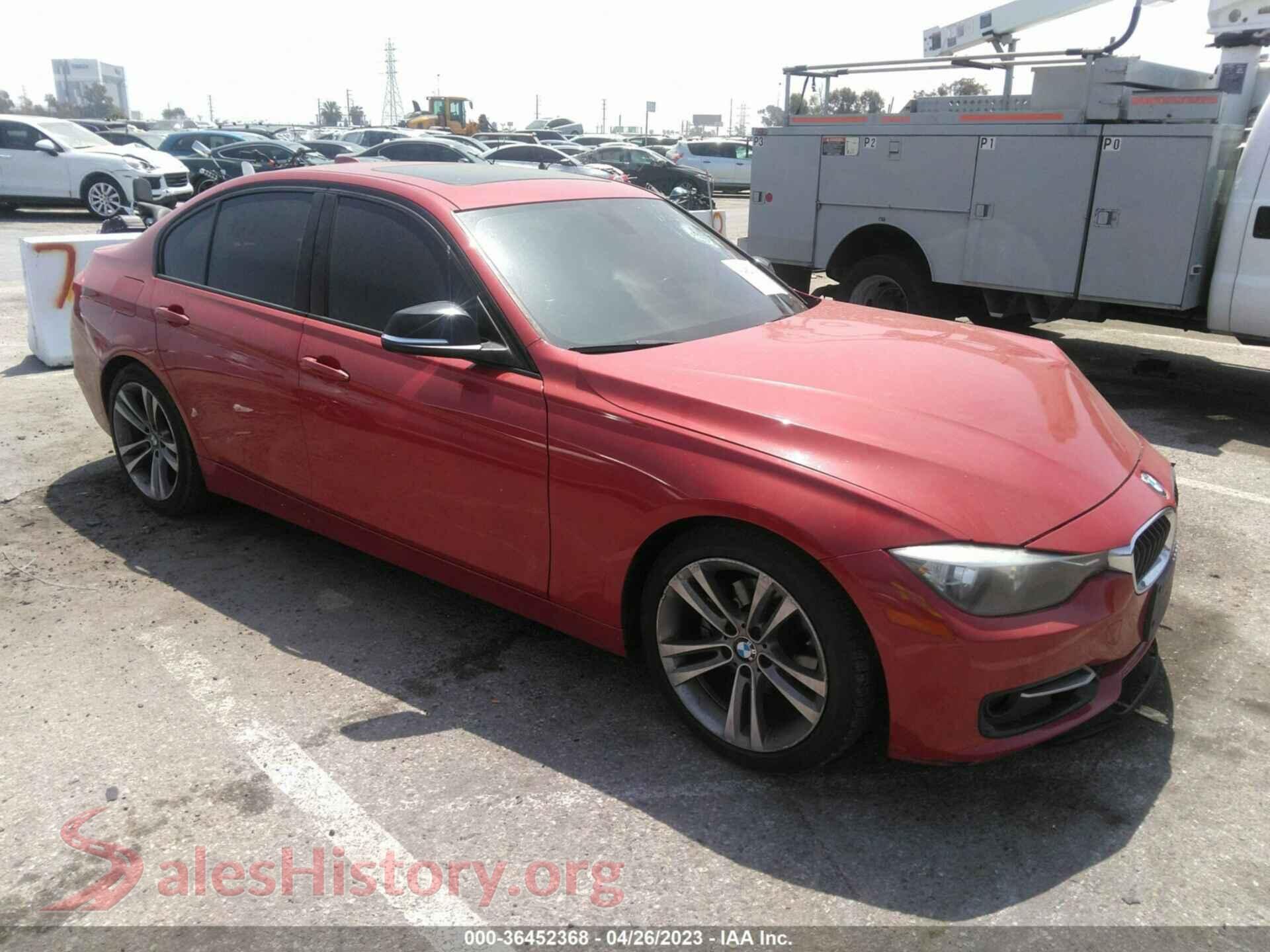2013 BMW 3 SERIES — VIN WBA3C1G5XDNR47077