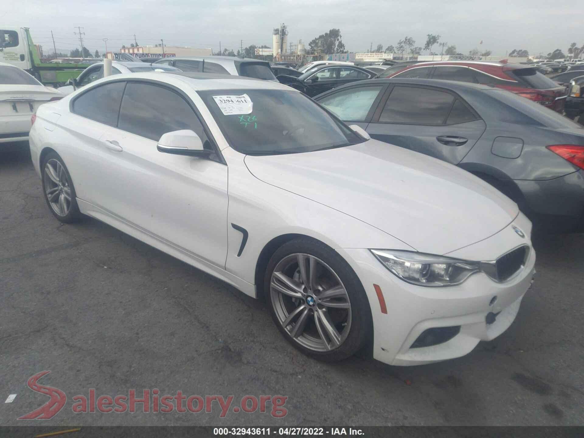 2016 BMW 4 SERIES — VIN WBA3R1C57GK529666