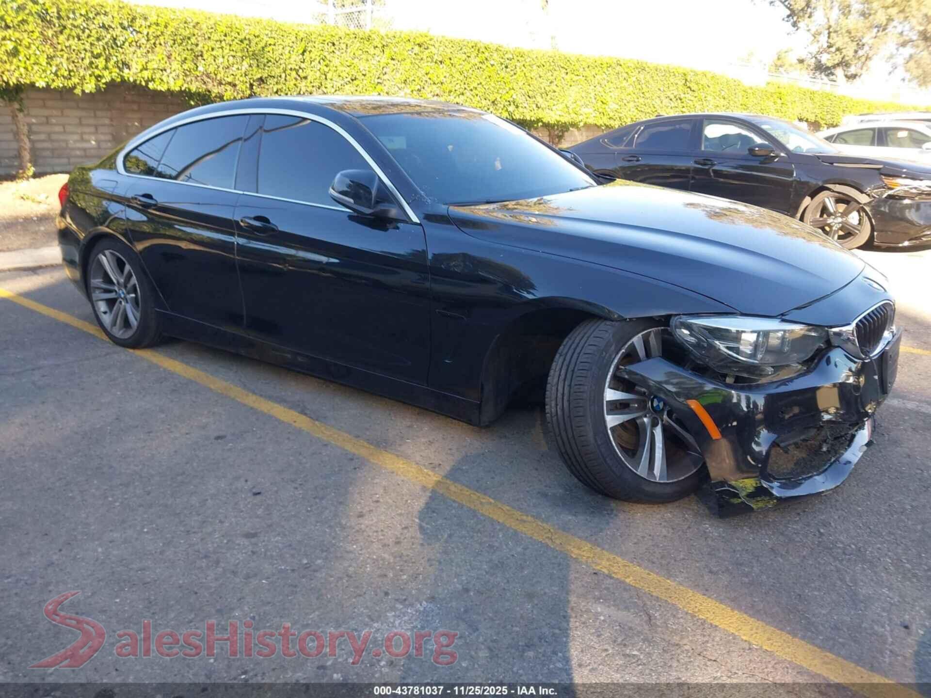 2019 BMW 430I GRAN COUPE — VIN WBA4J1C57KBM12125