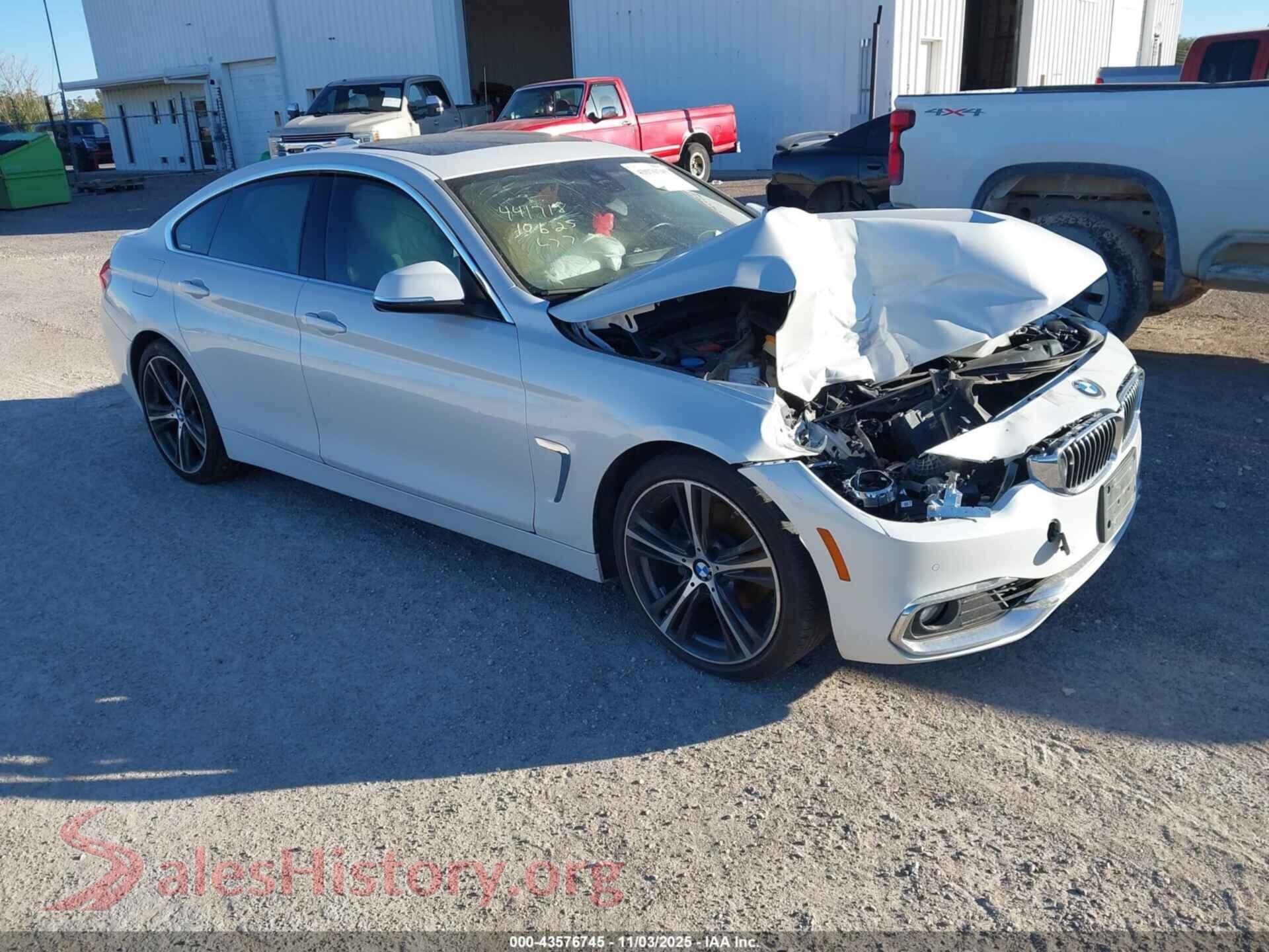 2019 BMW 430I GRAN COUPE — VIN WBA4J1C58KBM18743