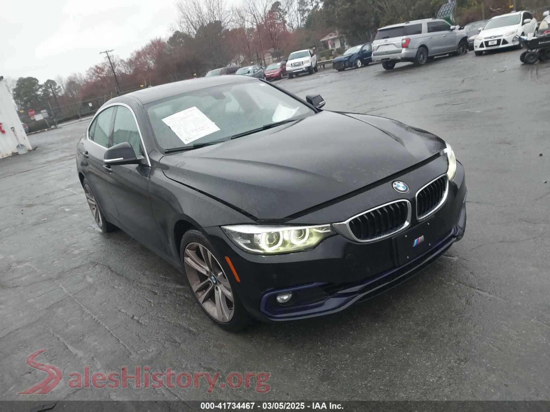 2019 BMW 430I GRAN COUPE — VIN WBA4J3C56KBL06602