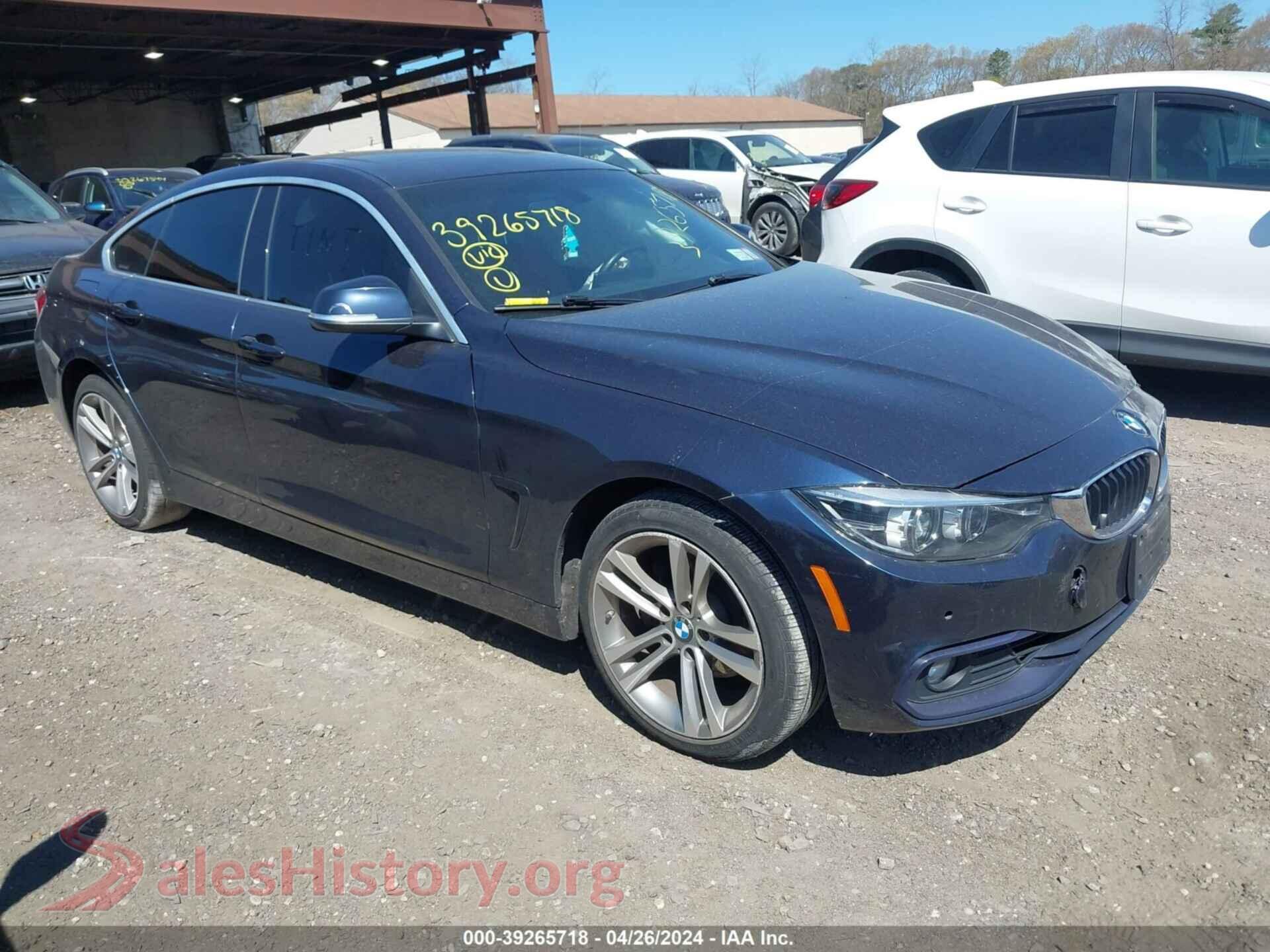 2018 BMW 430I GRAN COUPE — VIN WBA4J3C58JBG95048