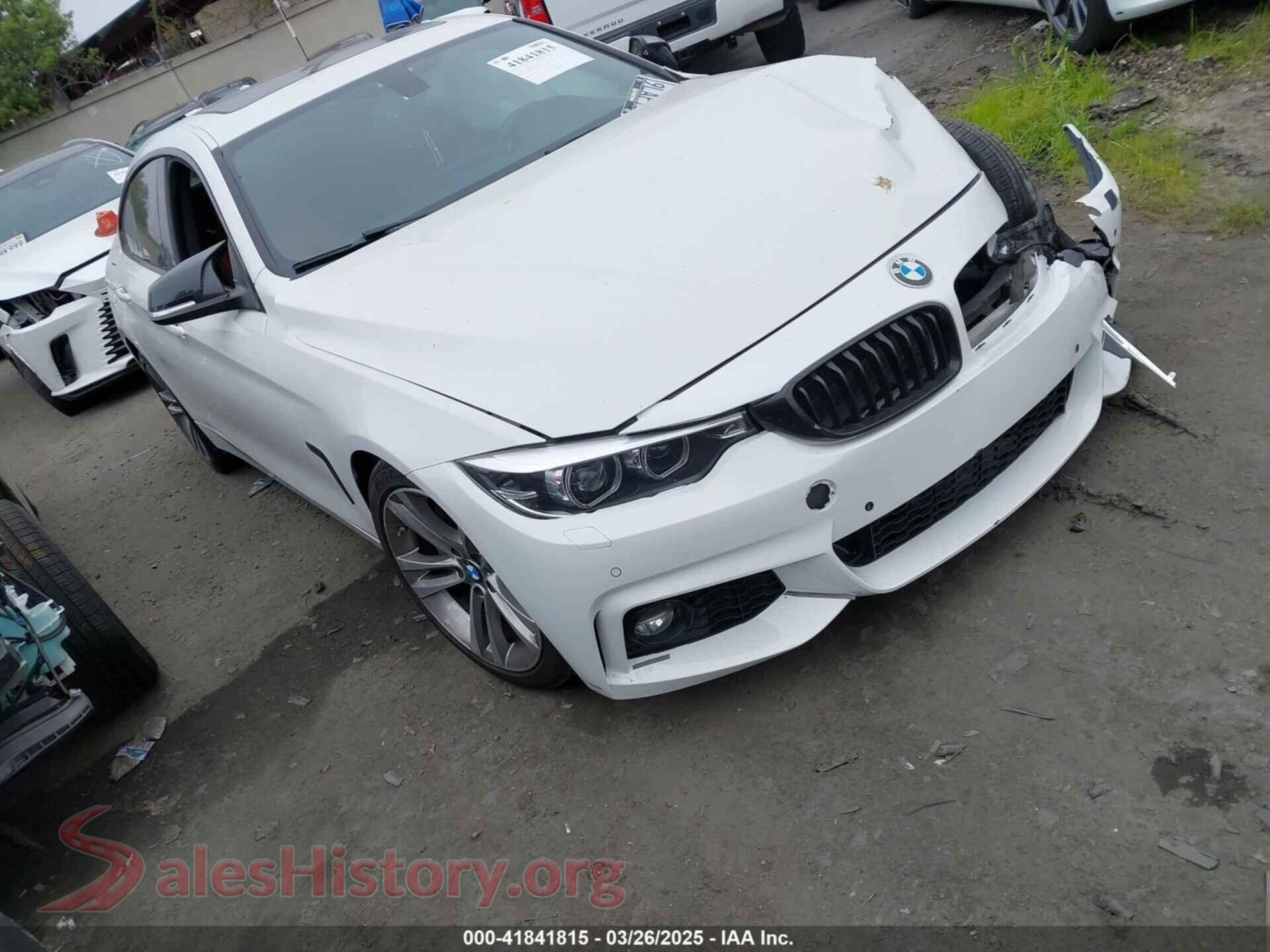 2019 BMW 440I GRAN COUPE — VIN WBA4J5C51KBM66642