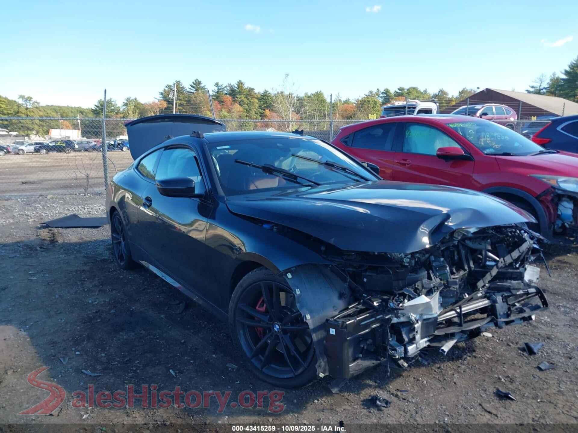 2022 BMW 430I — VIN WBA53AP01NCJ66572