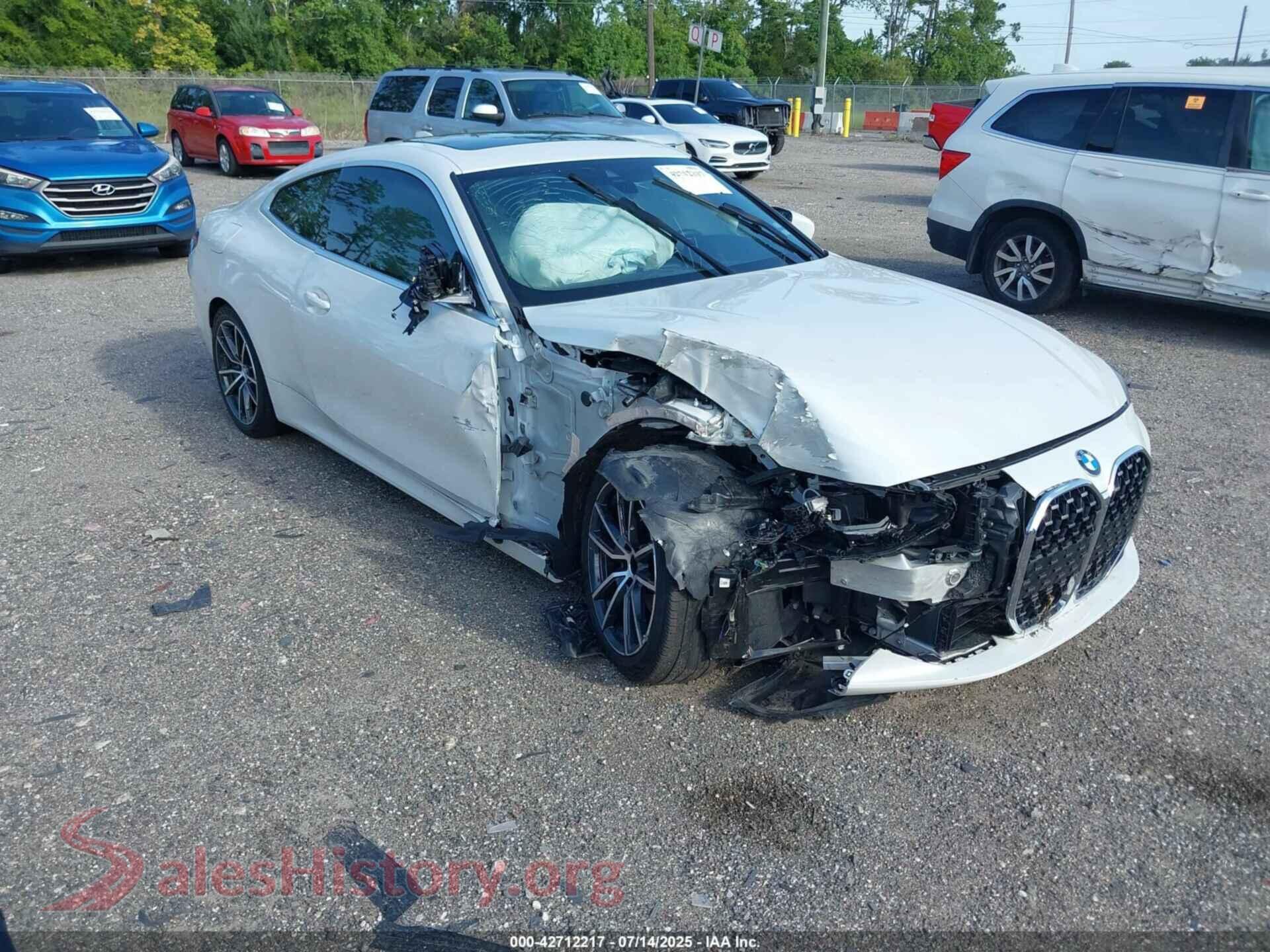 2021 BMW 430I — VIN WBA53AP02MCG92288