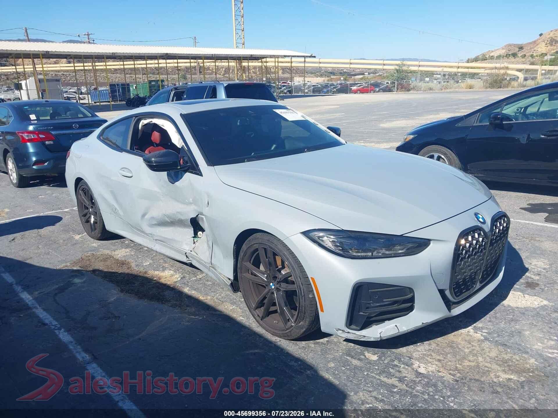 2022 BMW 430I — VIN WBA53AP08NCJ66908