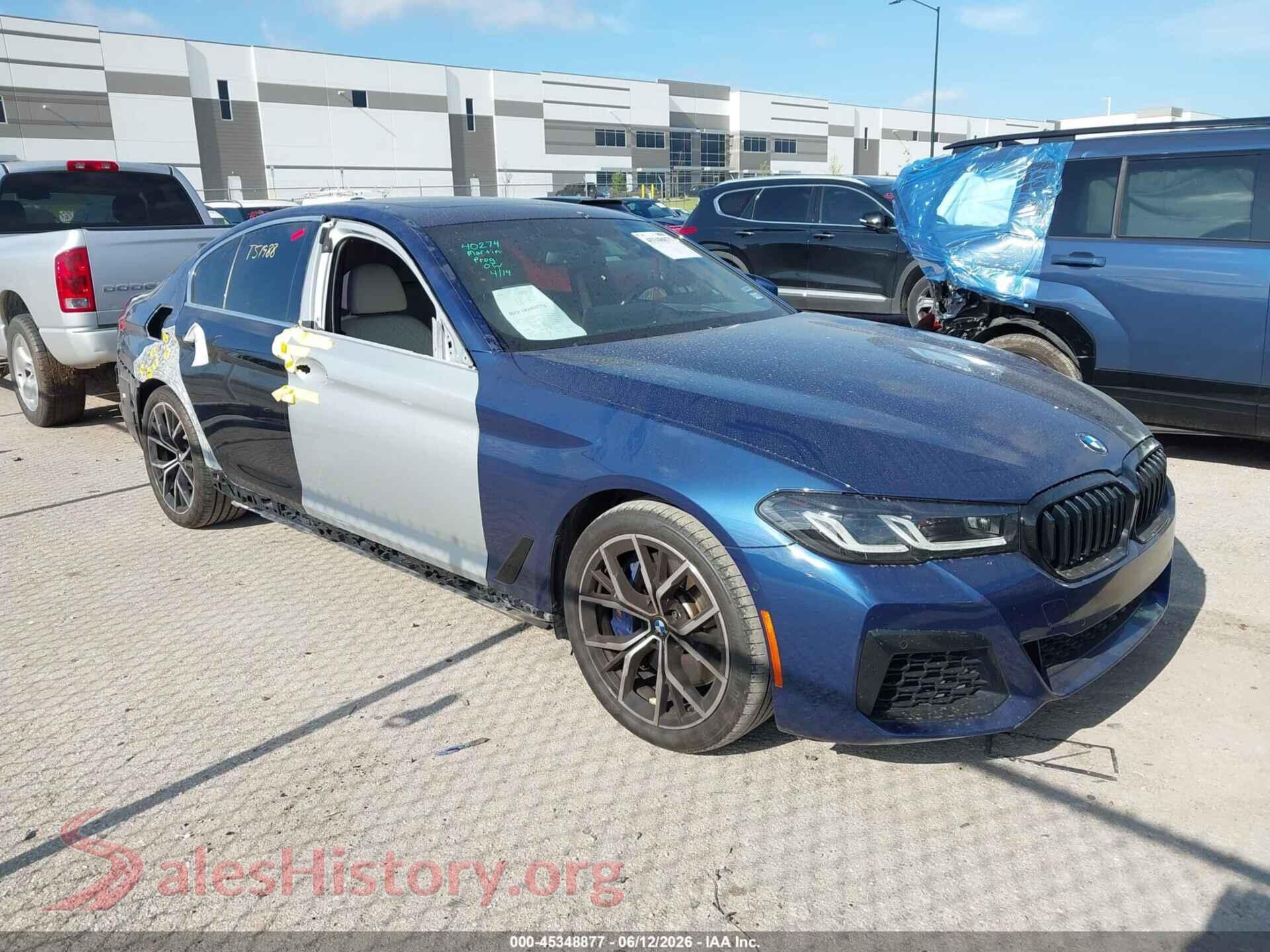 2022 BMW 540 — VIN WBA53BJ00NWX50460