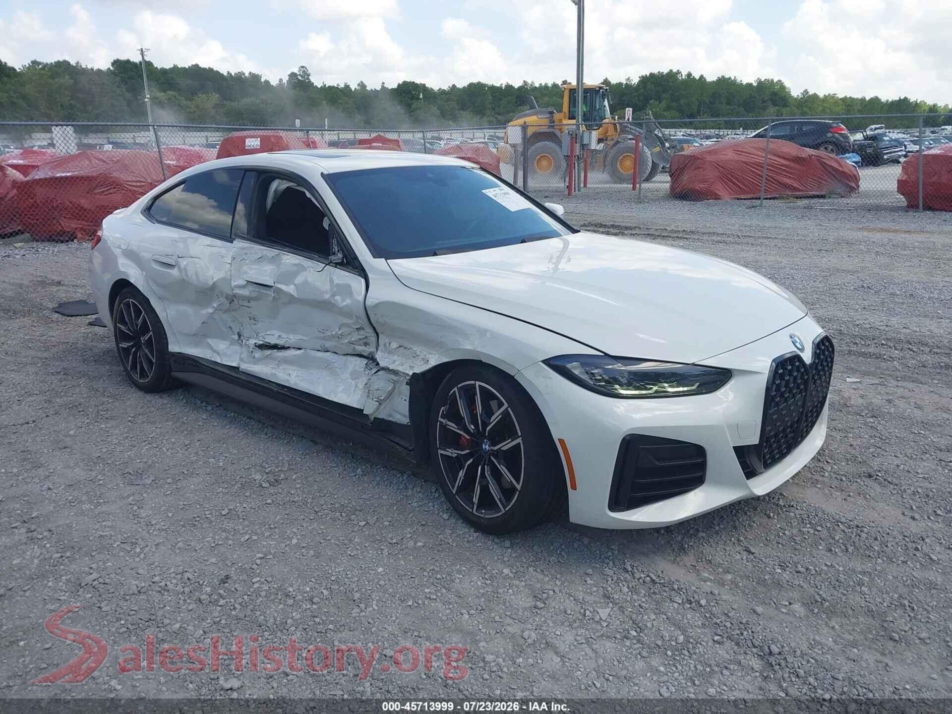 2022 BMW 430I GRAN COUPE — VIN WBA63AV00NFM18091