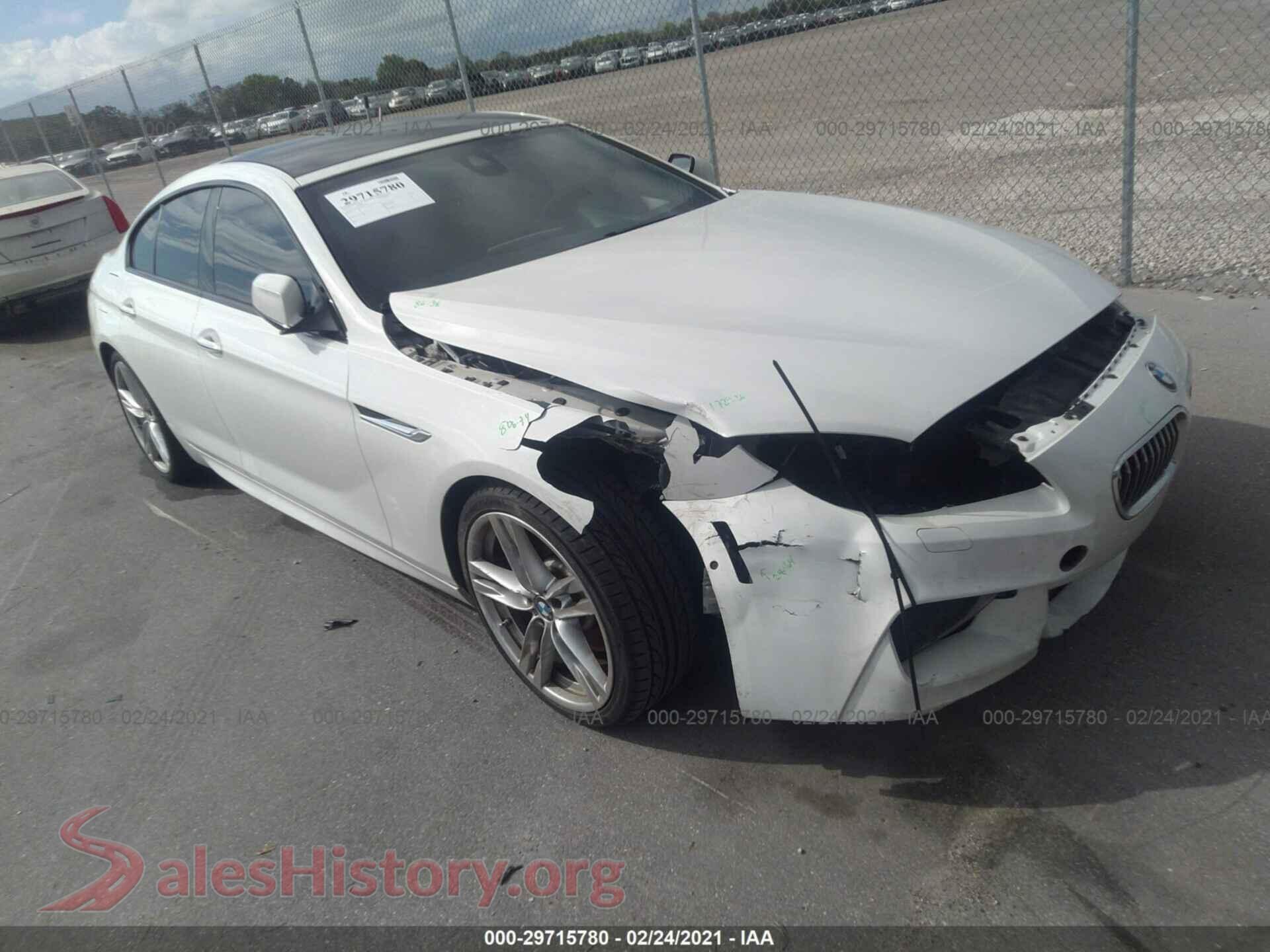 2015 BMW 6 SERIES — VIN WBA6A0C51FGB53758