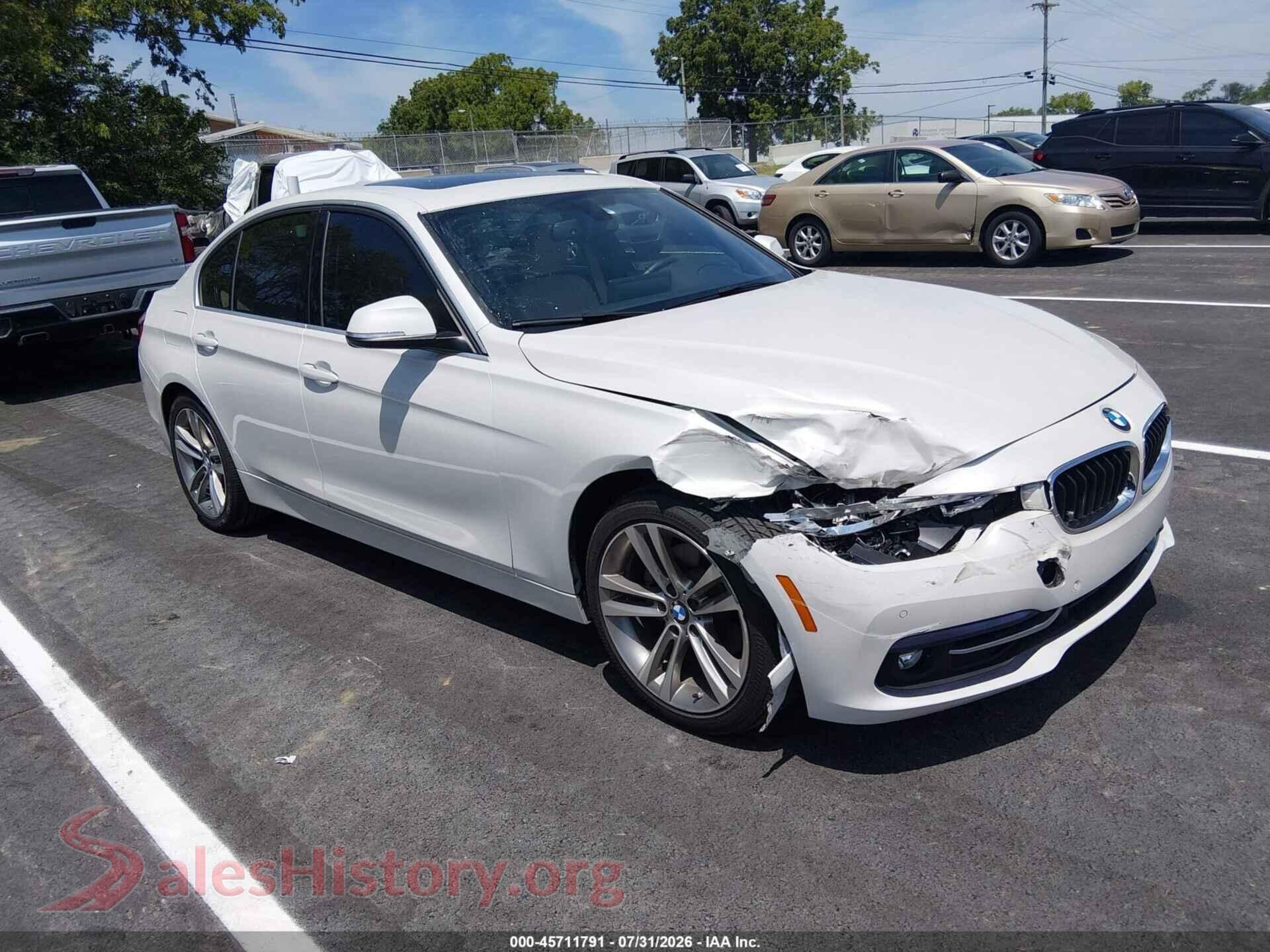 2017 BMW 3 SERIES — VIN WBA8B9G39HNU52767