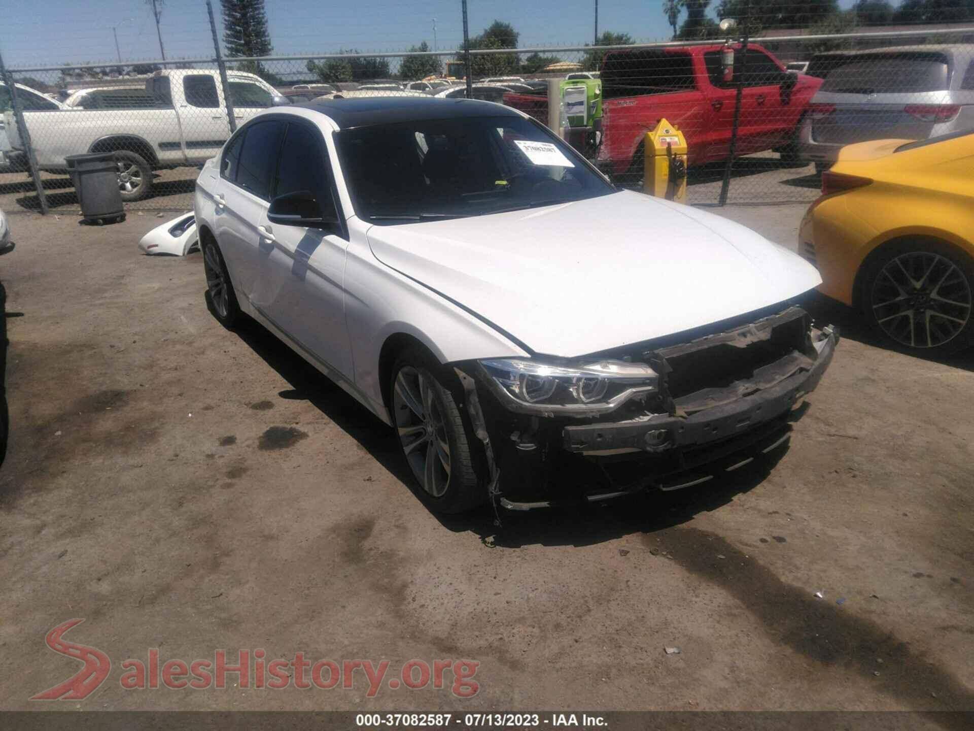 2017 BMW 3 SERIES — VIN WBA8B9G5XHNU50592