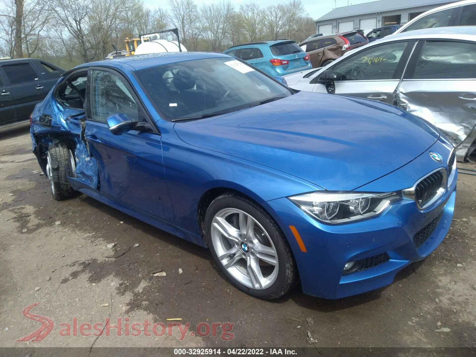 2017 BMW 3 SERIES — VIN WBA8D9G36HNU61517