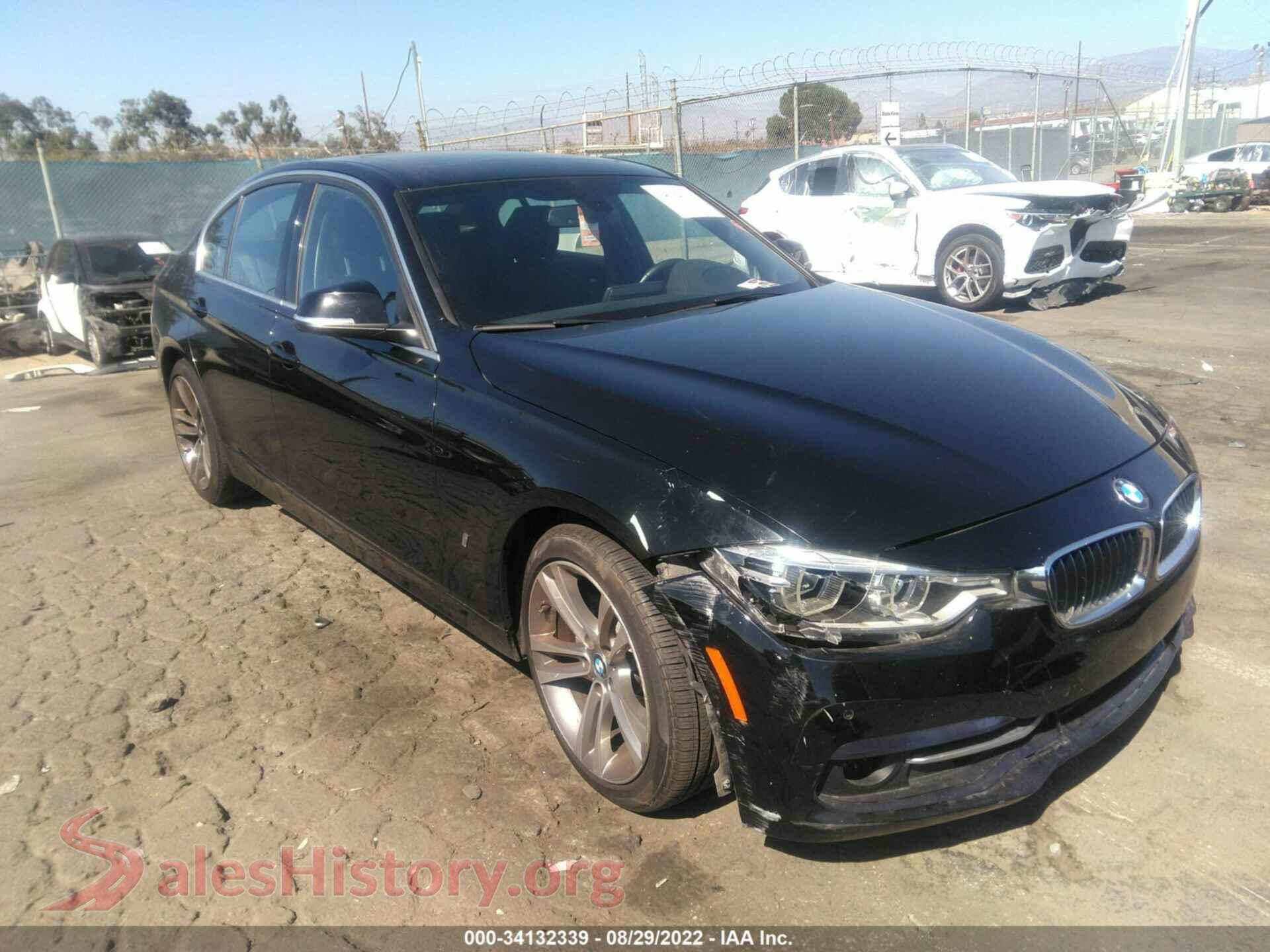 2018 BMW 3 SERIES — VIN WBA8E1C54JA178049