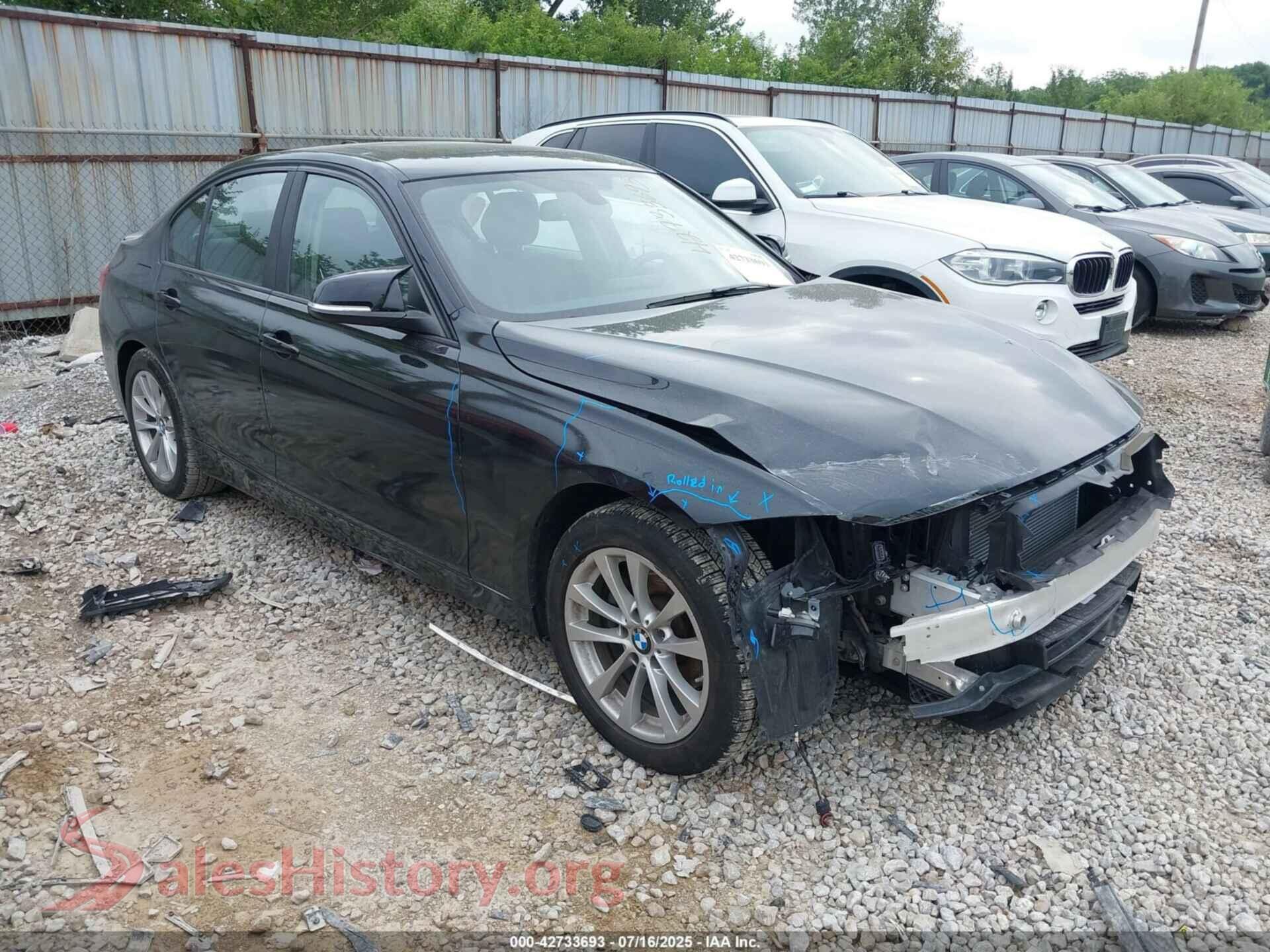 2016 BMW 320I — VIN WBA8E5G56GNU19189