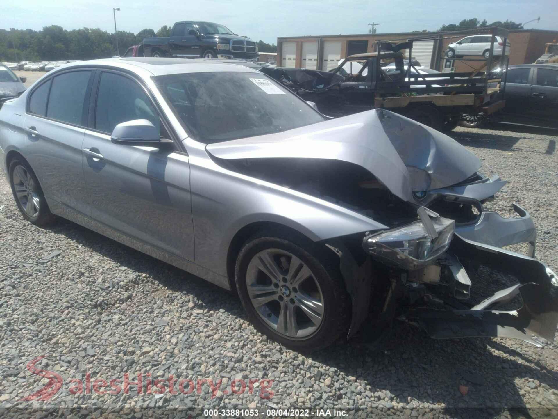 2016 BMW 3 SERIES — VIN WBA8E9C55GK648347