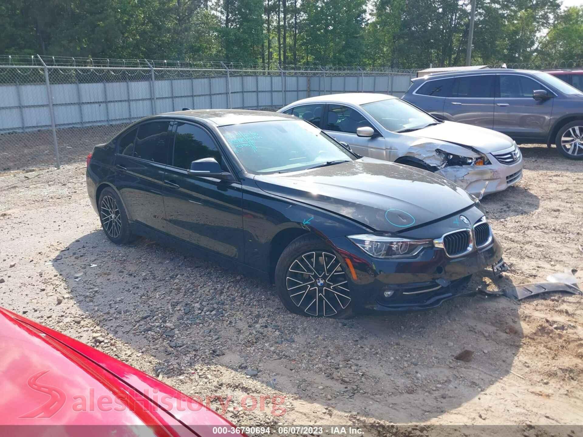 2016 BMW 3 SERIES — VIN WBA8E9G55GNT86838