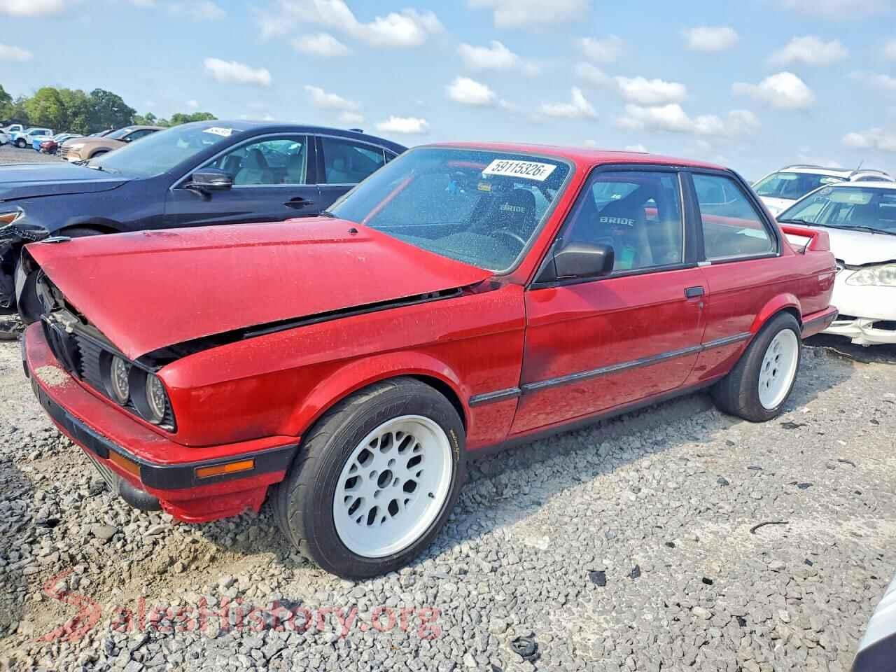 1987 BMW 3 SERIES — VIN WBAAA130XH2322175
