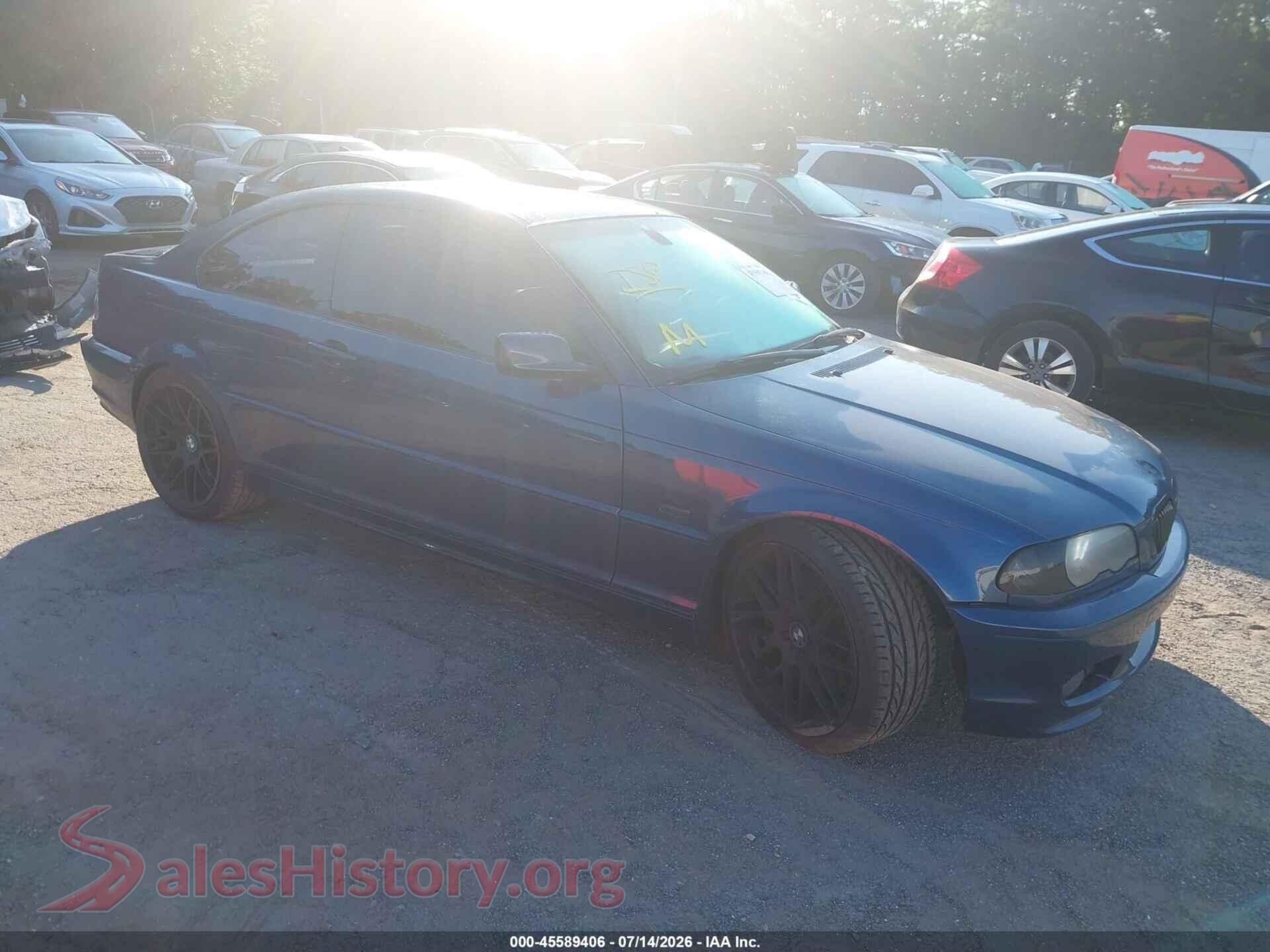 2002 BMW 3 SERIES — VIN WBABN53422JU25591