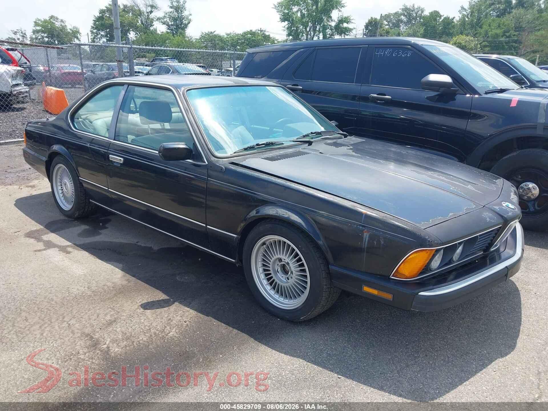 1988 BMW 635 — VIN WBAEC8419J3266421