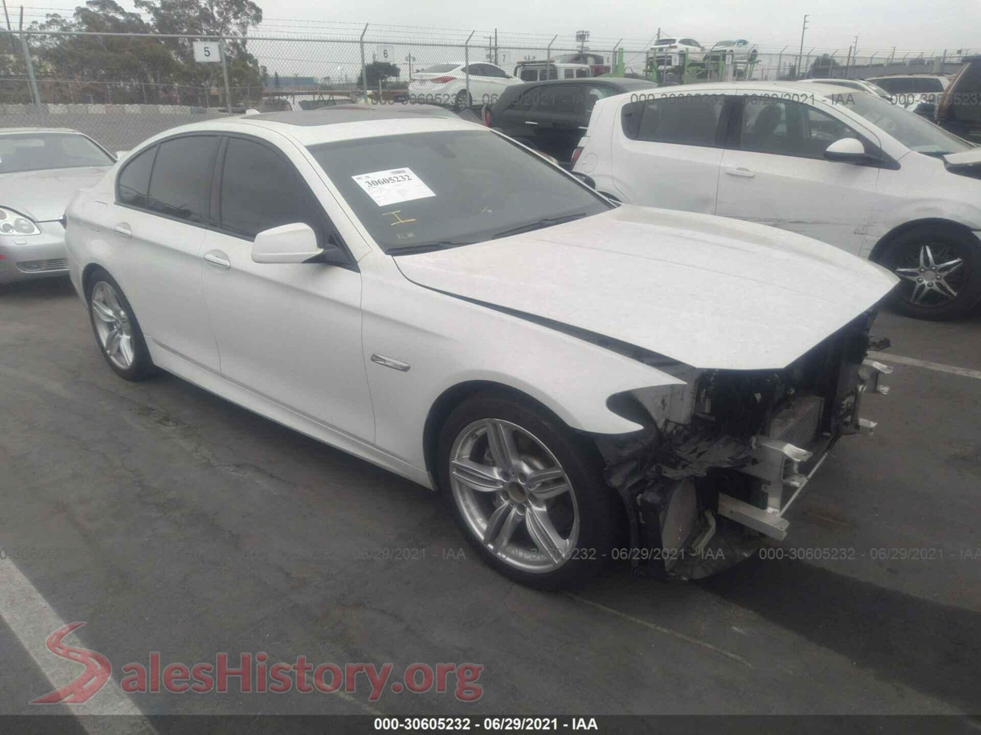 2013 BMW 5 SERIES — VIN WBAFR7C53DC826648