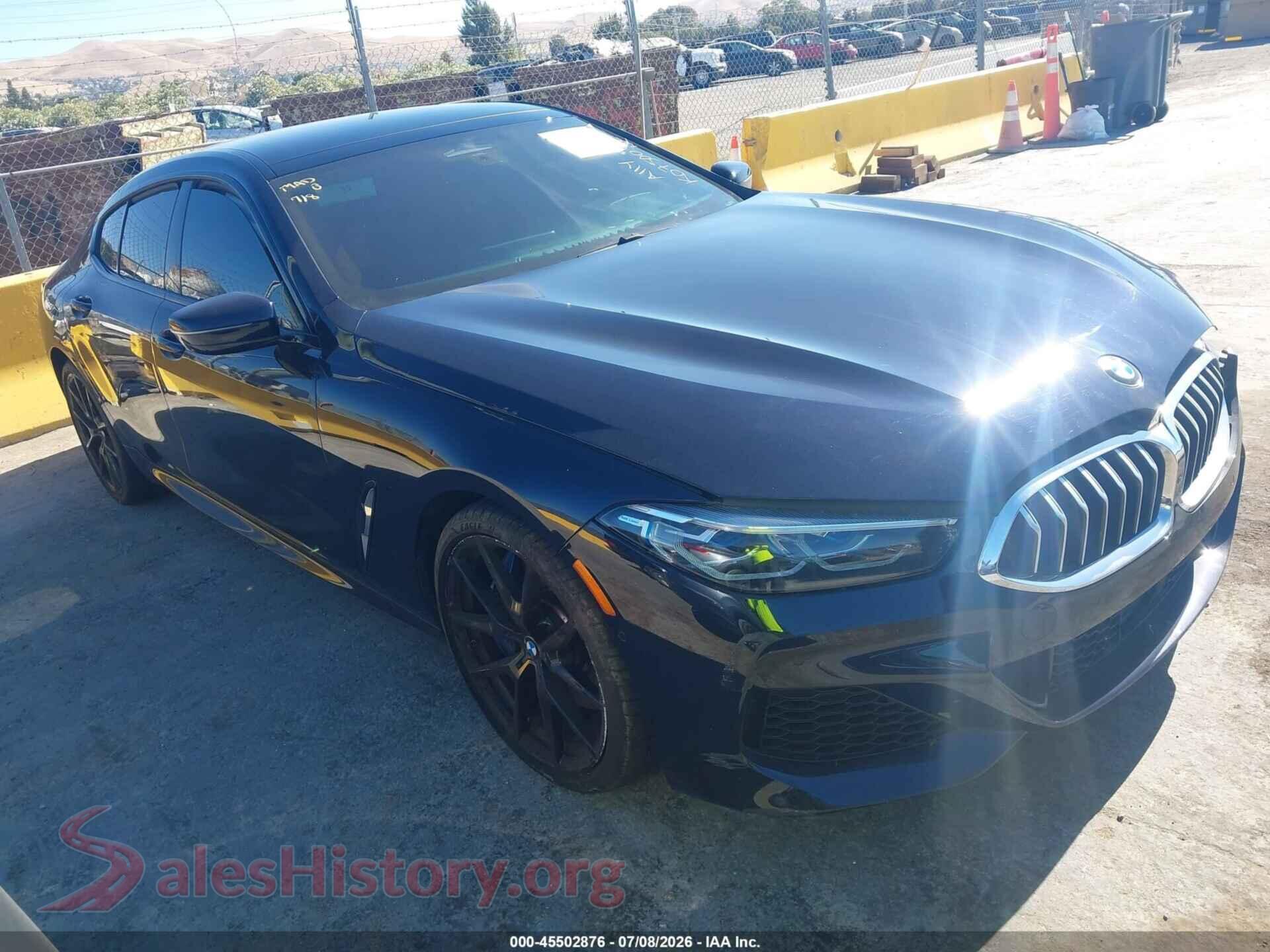 2022 BMW 840 GRAN COUPE — VIN WBAGV2C09NCK07500