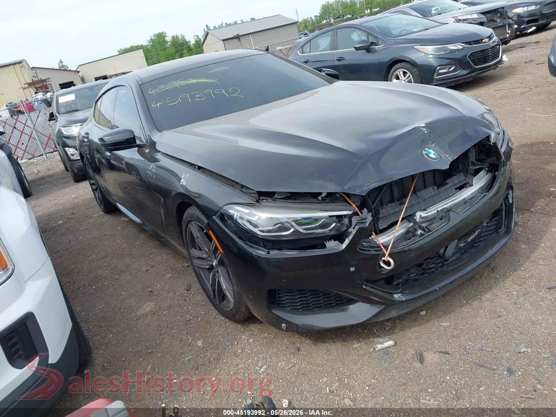 2022 BMW M850I GTAN COUPE — VIN WBAGV8C05NCJ54541